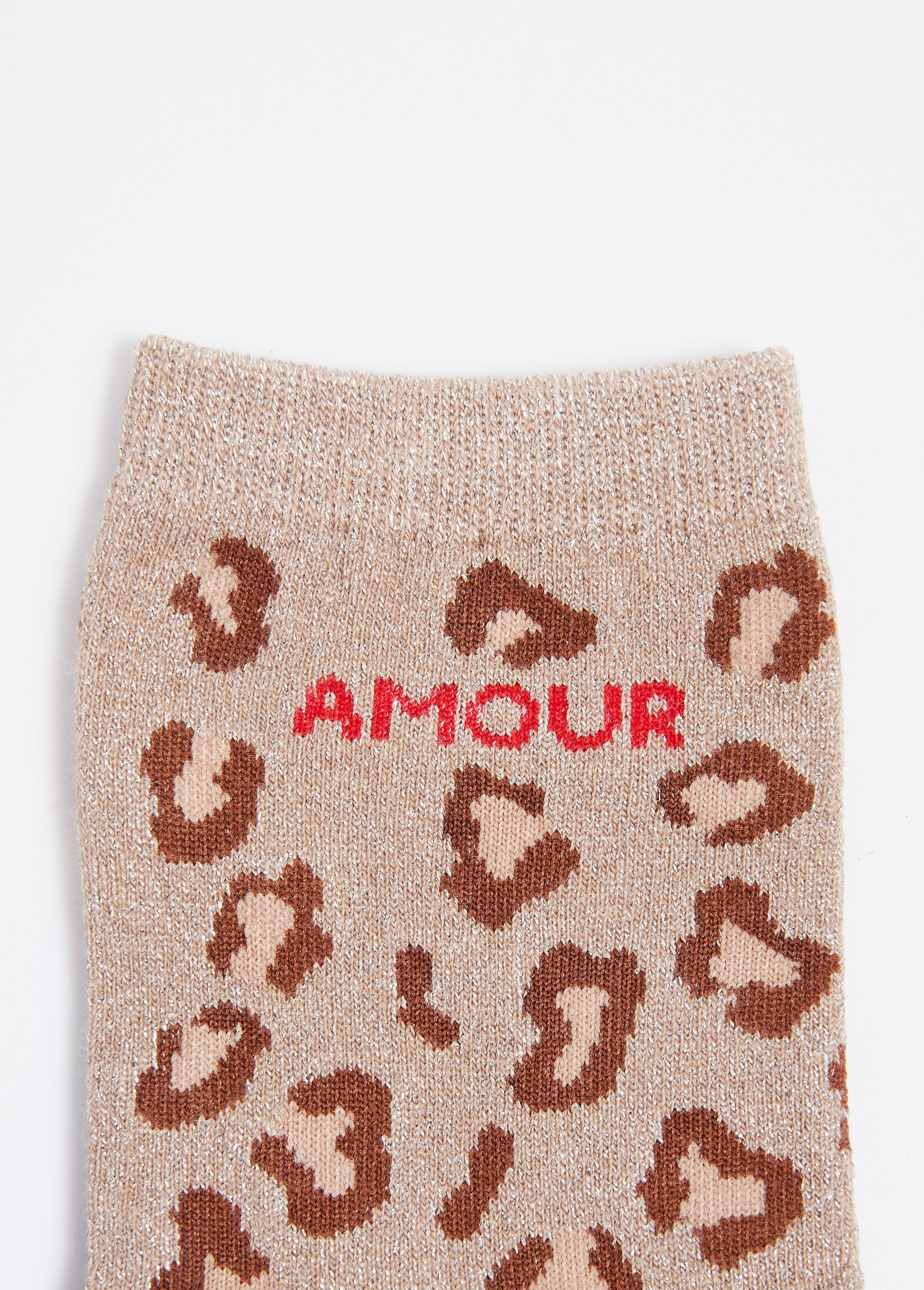 AMOUR_socks,_metallic_leopard_pattern_Beige_DE2_slim