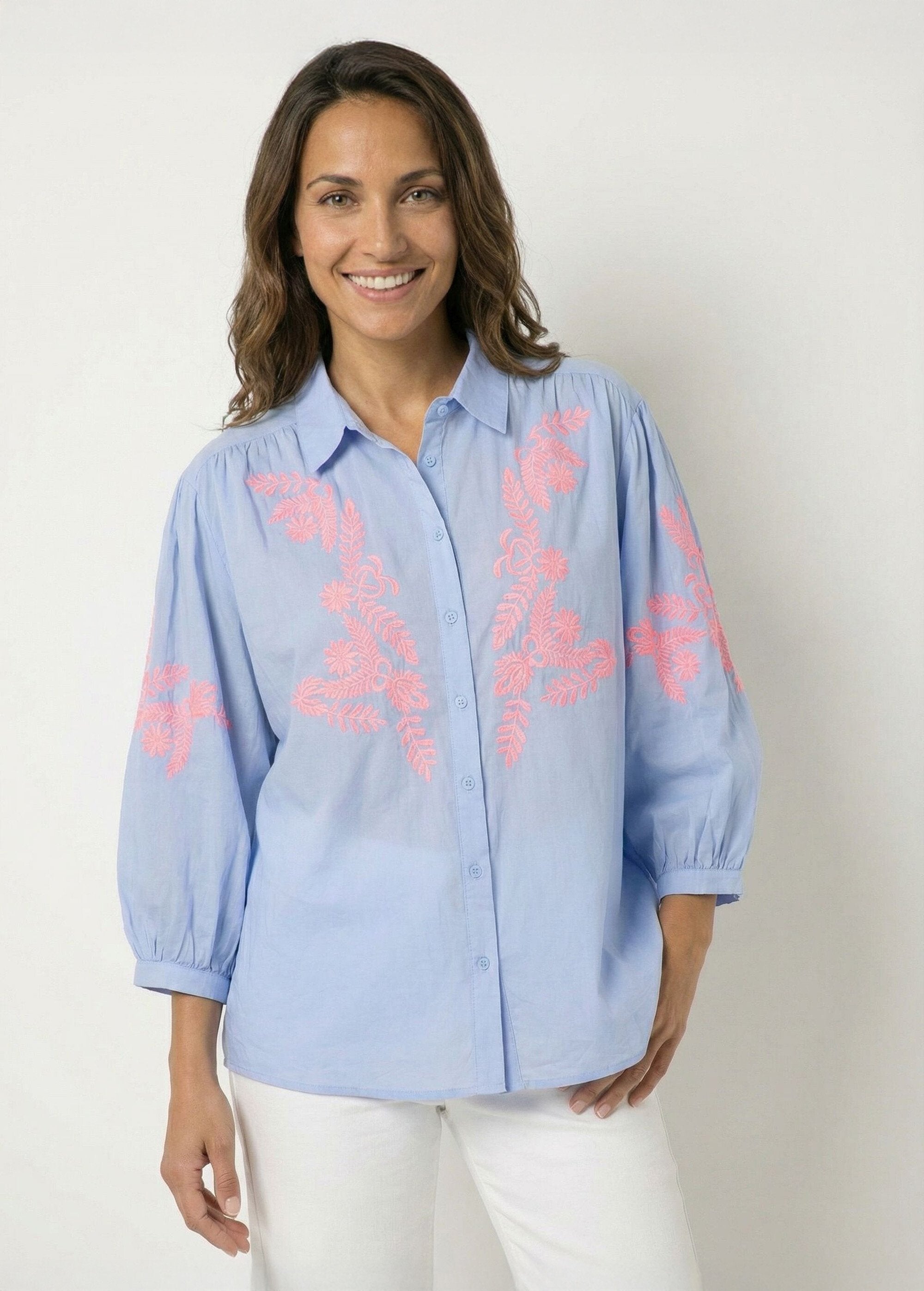 Blouse_with_wide_sleeves_and_neon_embroidery_Blue_and_pink_FA1_slim