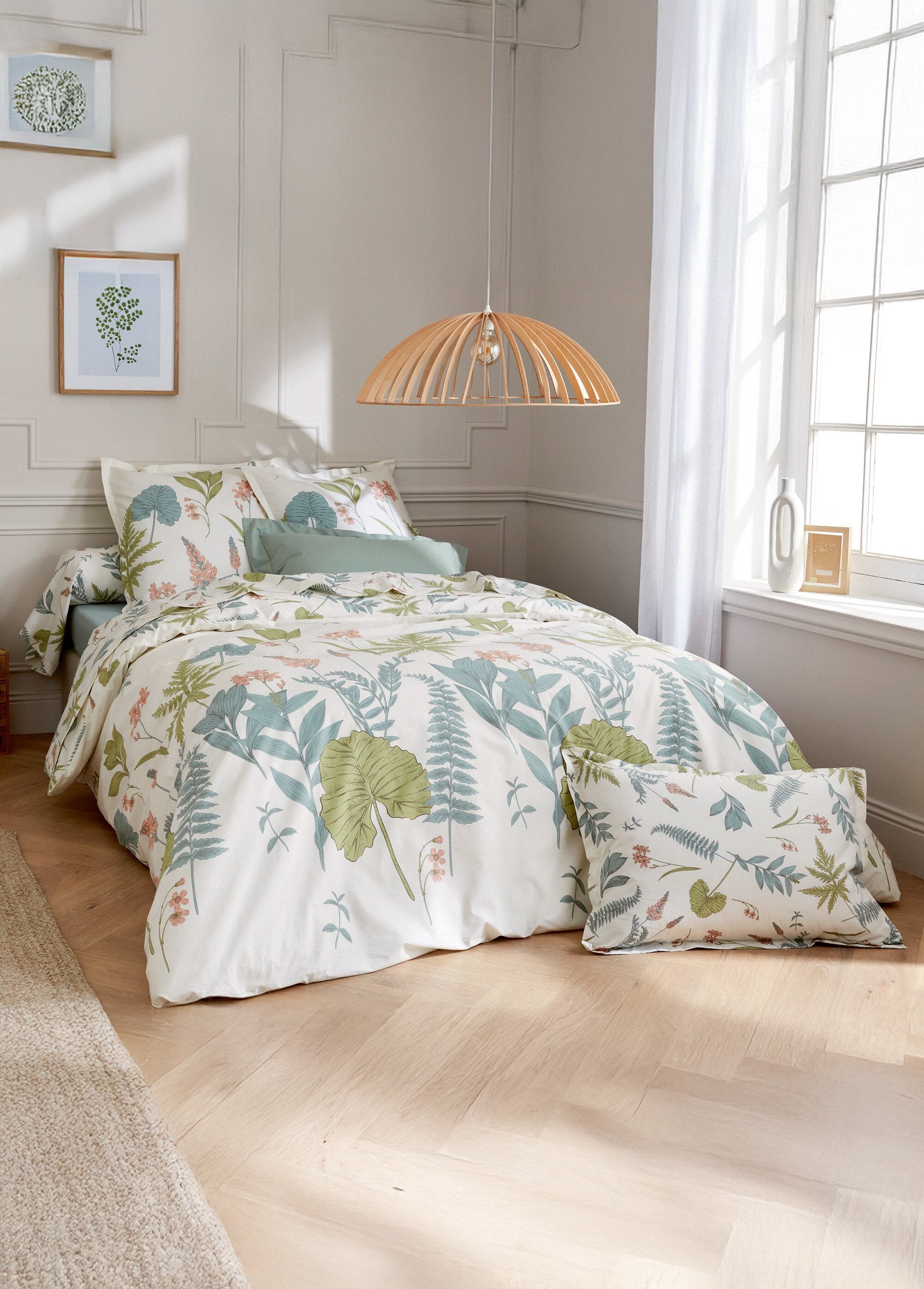 Plain_fitted_sheet,_cotton_percale,_80_threads/cm²_Sage_SF1_slim