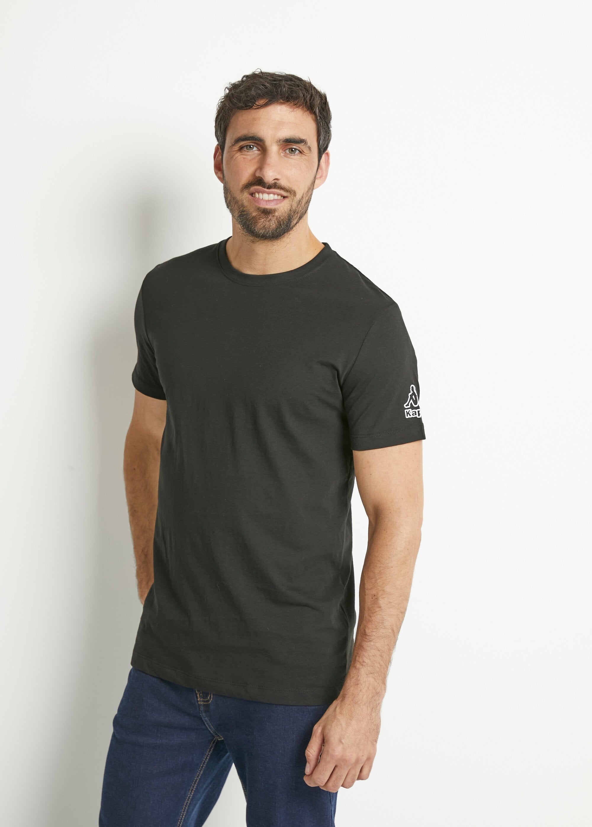 Pack_of_2_logo_T-shirts_with_round_neck_Black_lot_2_FA1_slim