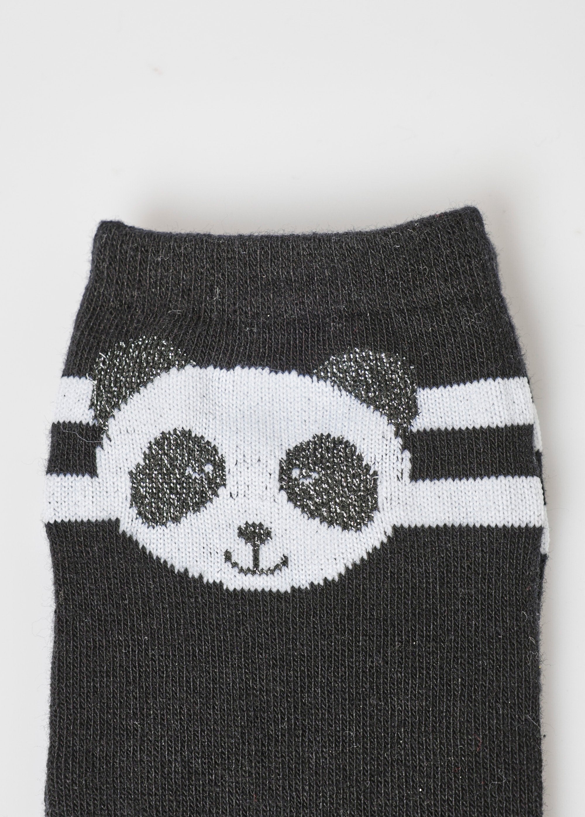 Pack_of_3_socks,_panda_theme_Gray_and_black_DE3_slim