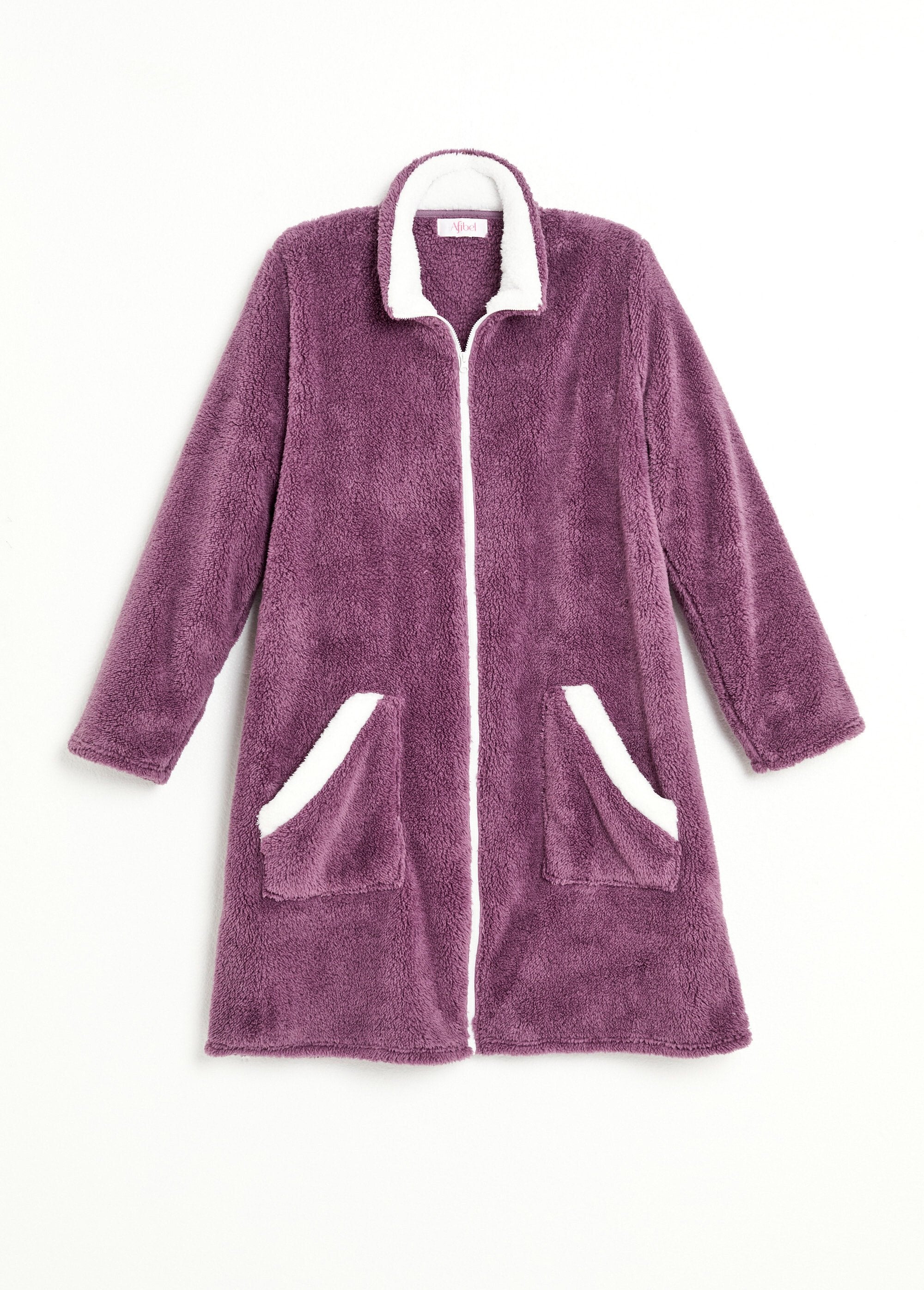 Short_zipped_bathrobe_with_high_collar_and_plush_mesh_Plum_AP1_slim
