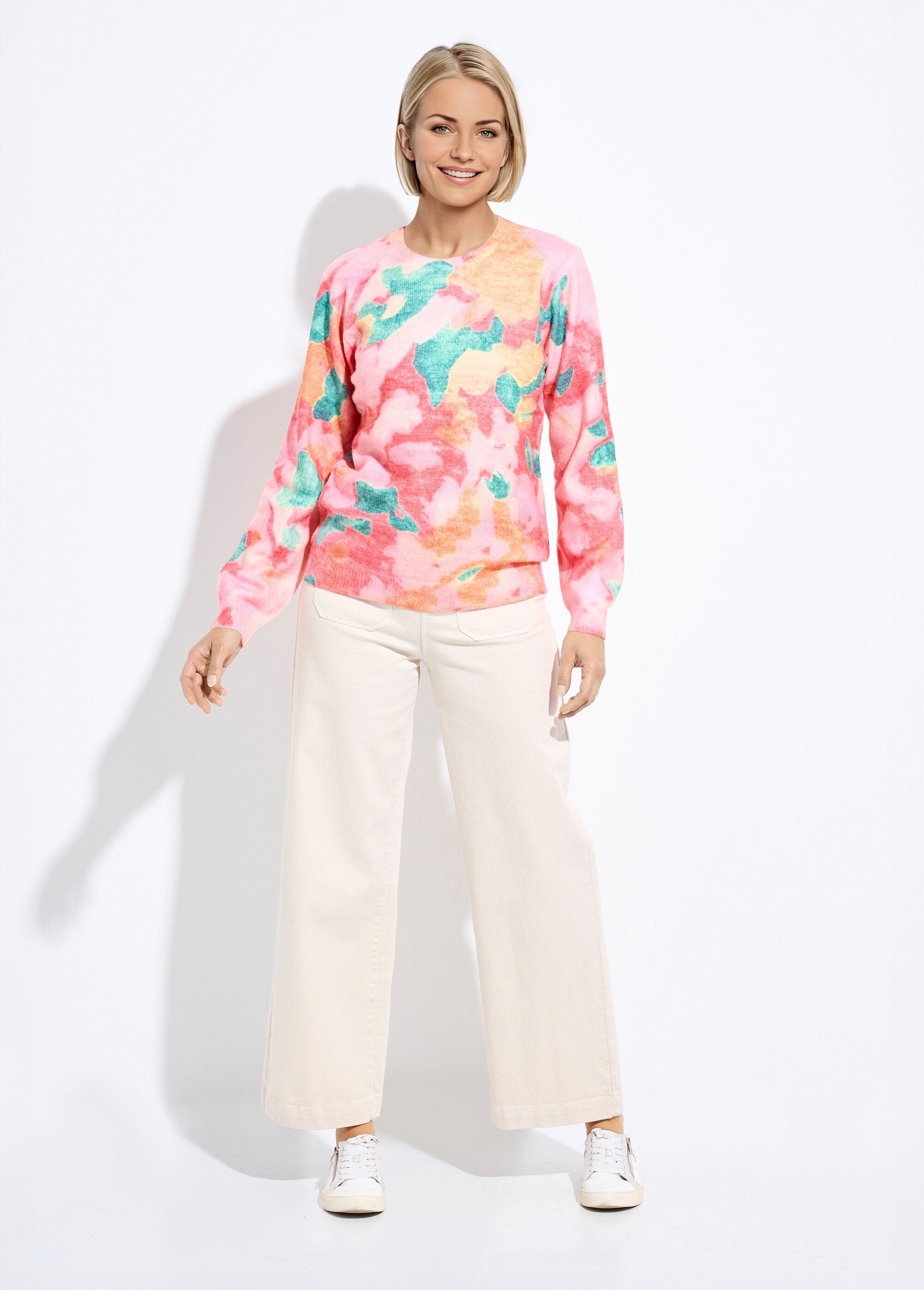 Soft_round_neck_floral_print_sweater_Coral_print_SF1_slim