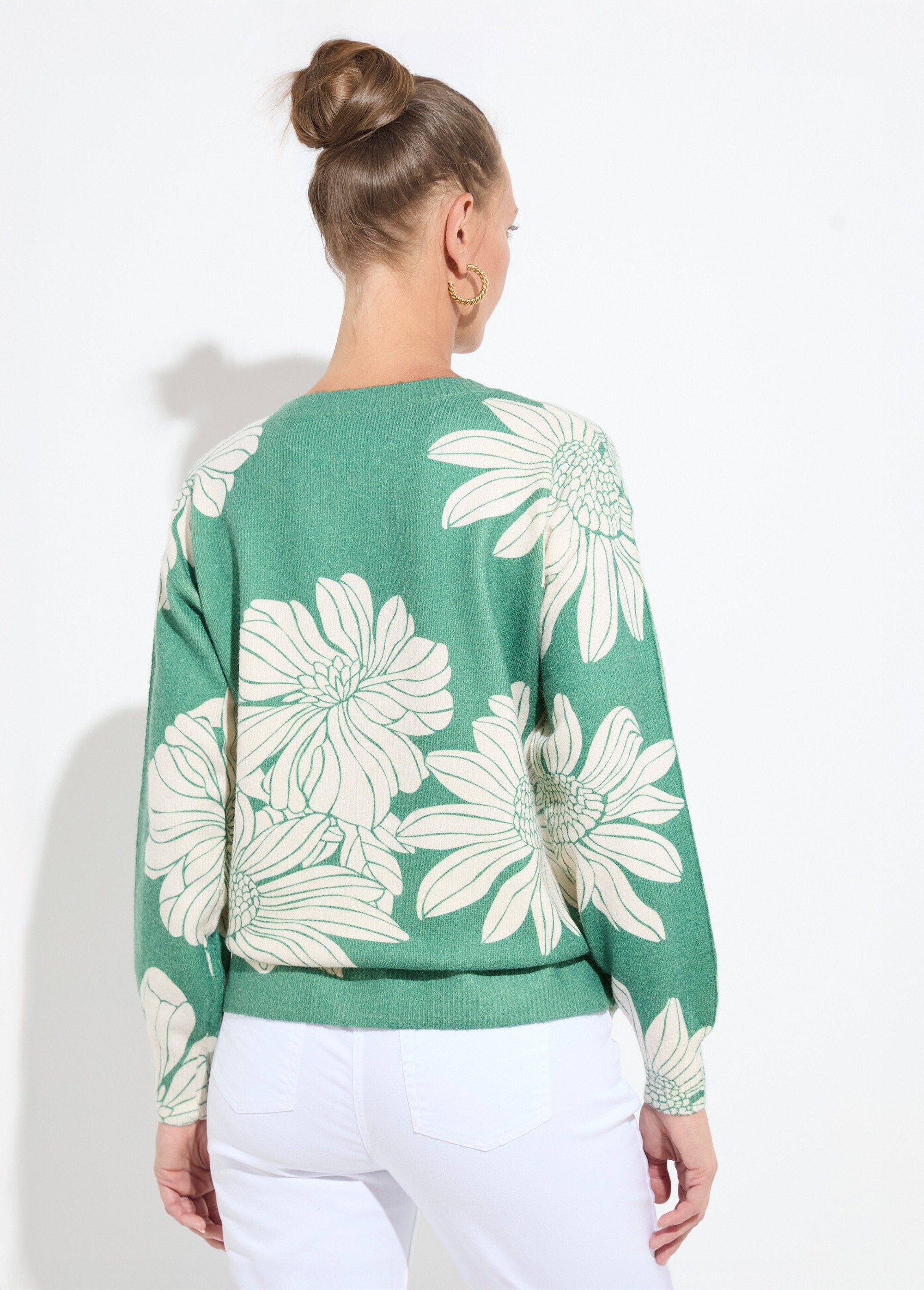Pull_fin_imprimé_fleurs_sequins_col_rond_Vert_DO1_slim