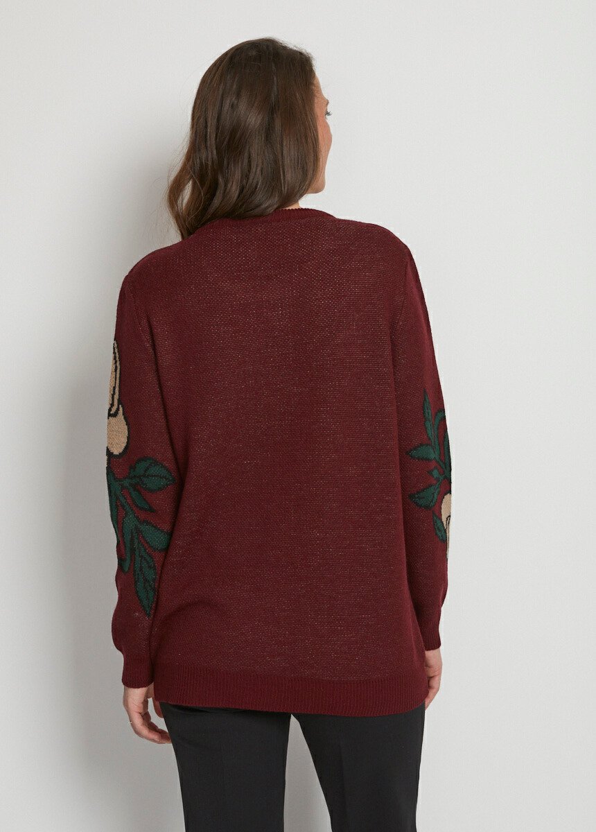 Floral_jacquard_round_neck_sweater_Bordeaux_DO1_slim