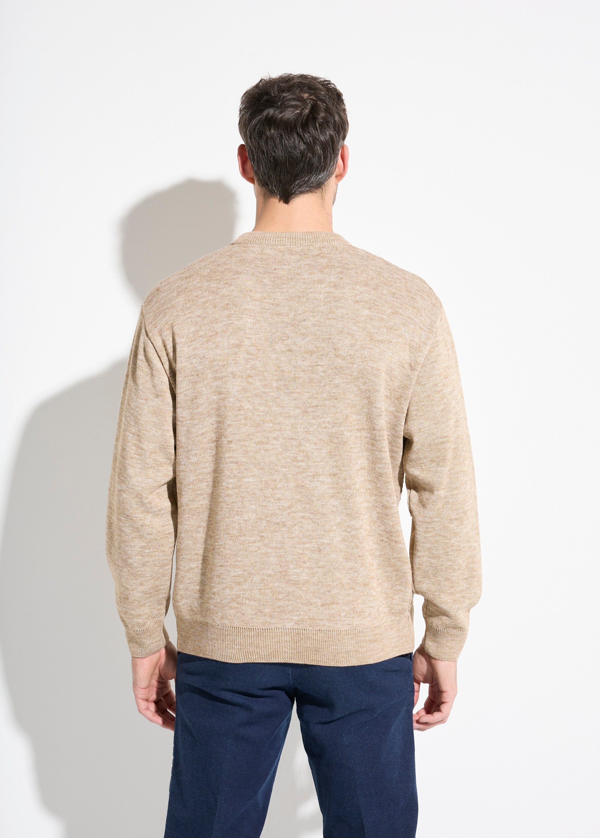 V-neck_sweater_with_fancy_knit_and_wool_Beige_DO1_slim