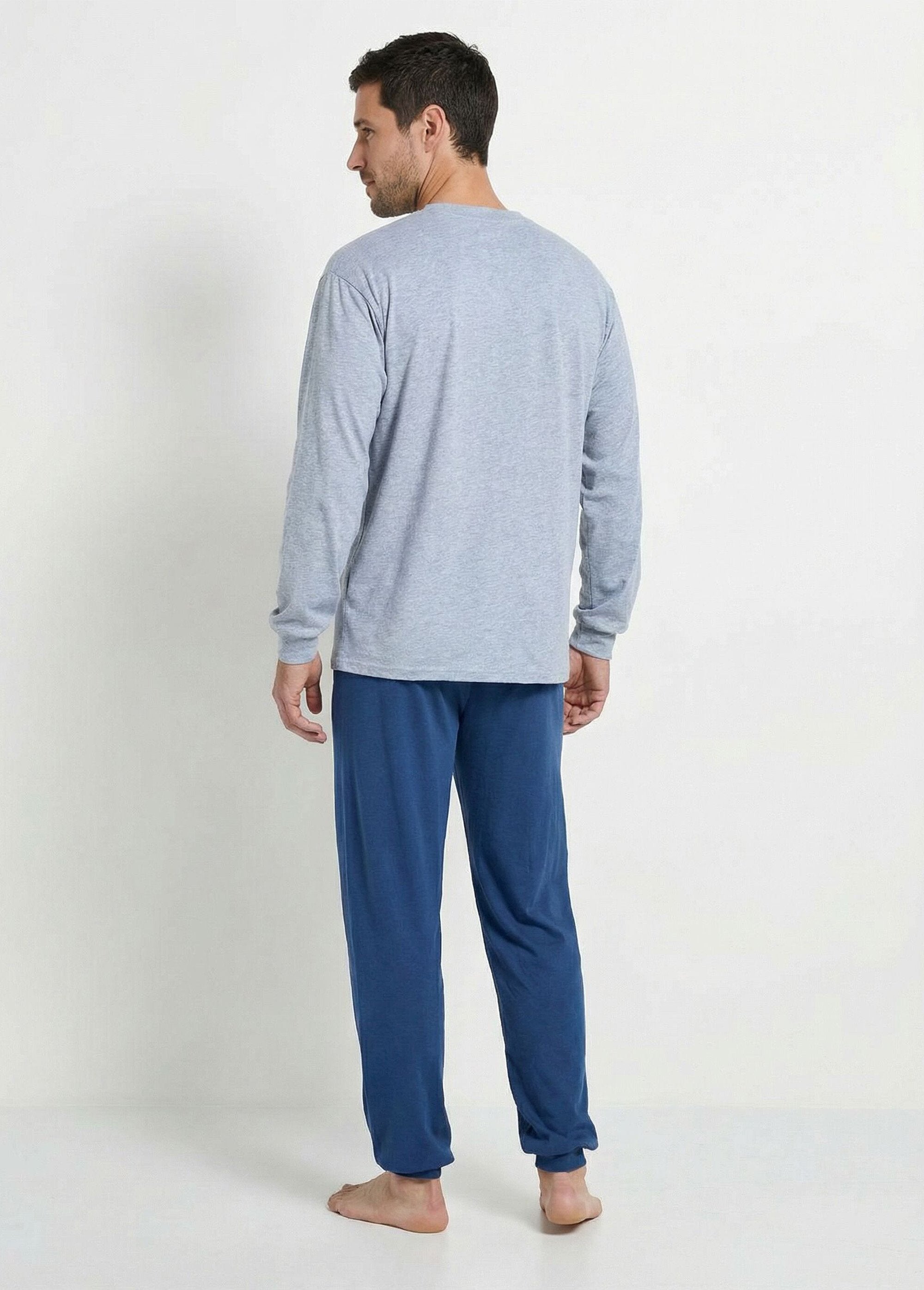 Pyjamas_with_Tunisian_collar,_cotton_jersey,_elasticated_bottoms_Gray_DO1_slim