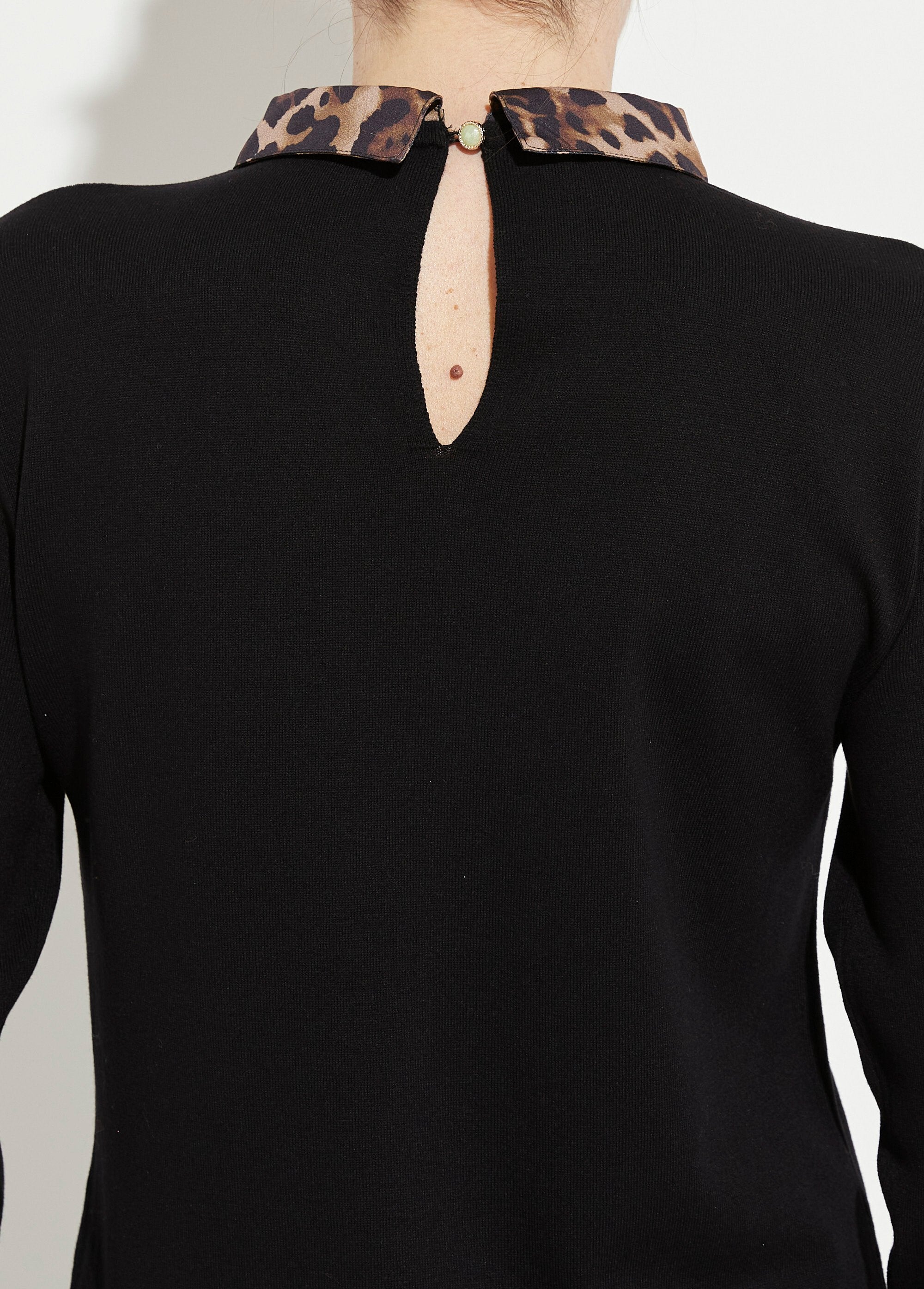 Black_2-in-1_voile_effect_leopard_print_sweater_dress_Black_DE2_slim