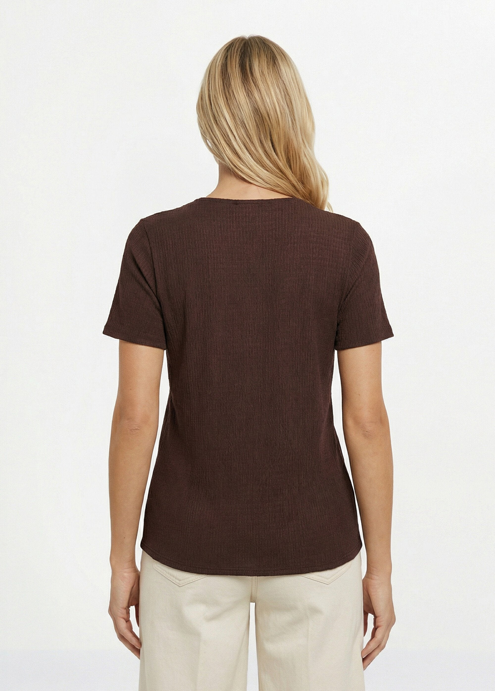 Textured_tunic,_V-neck_with_trim_Chocolate_DO1_slim