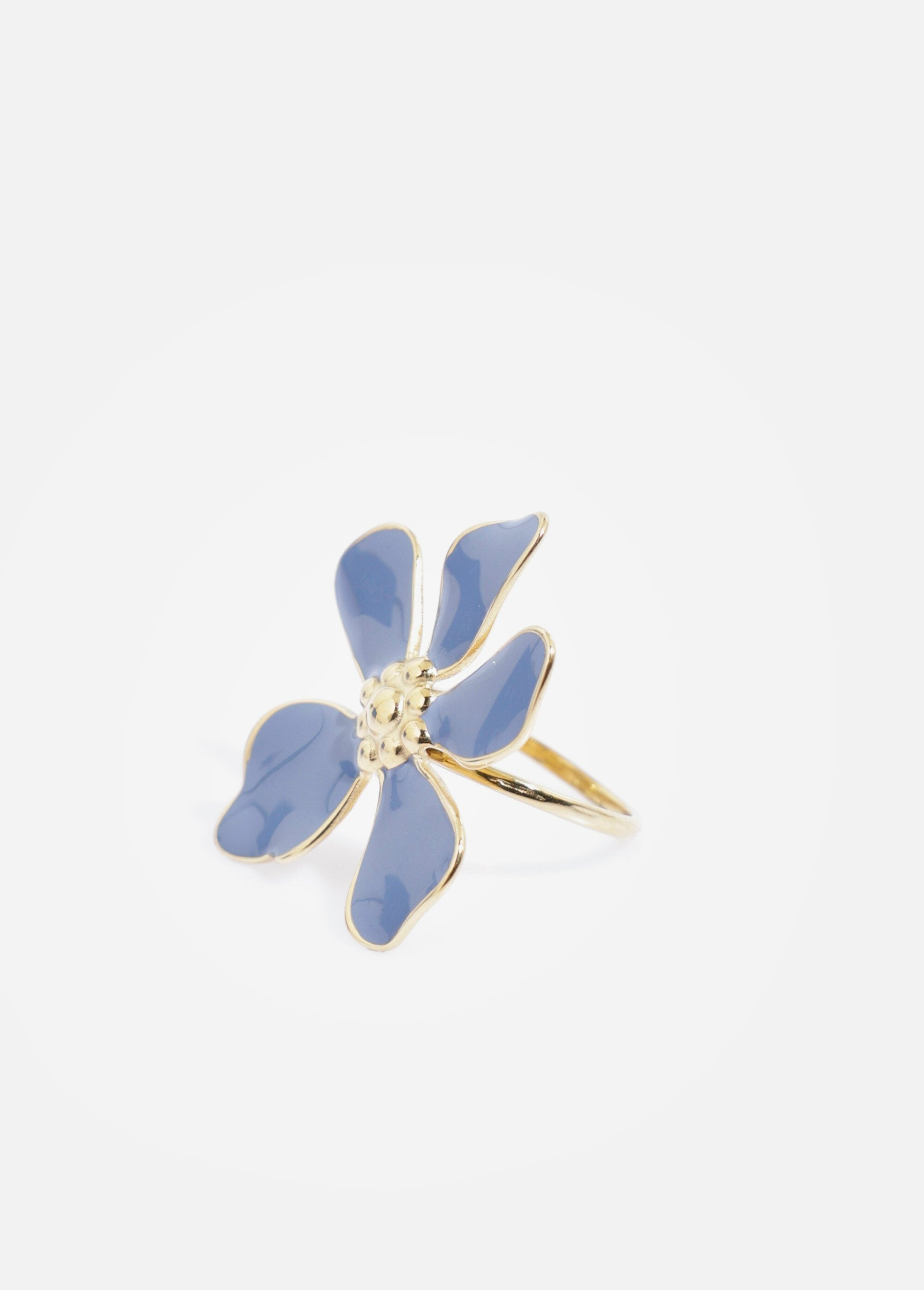 Stainless_steel_ring_with_azure_flower_motif_Gold_and_blue_FA1_slim