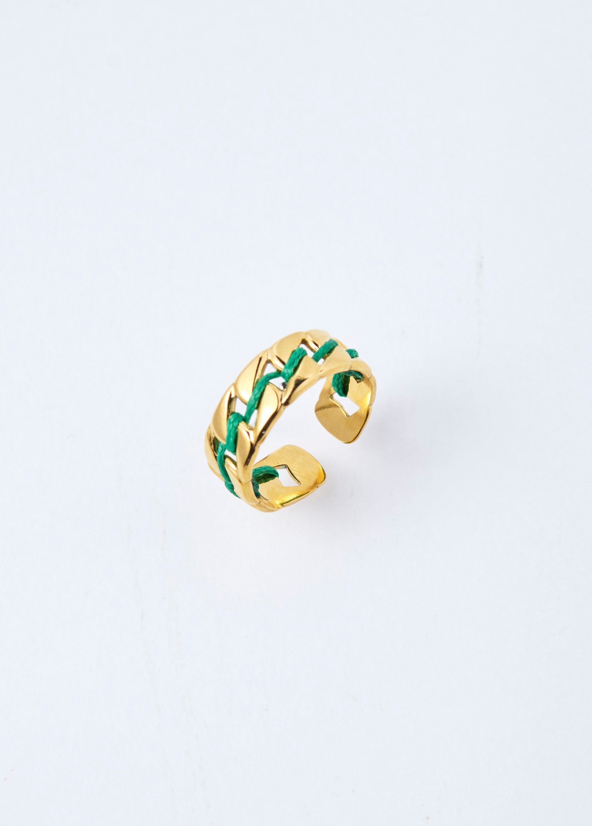 Stainless_steel_ring_with_colored_link_Gold_and_green_FA1_slim