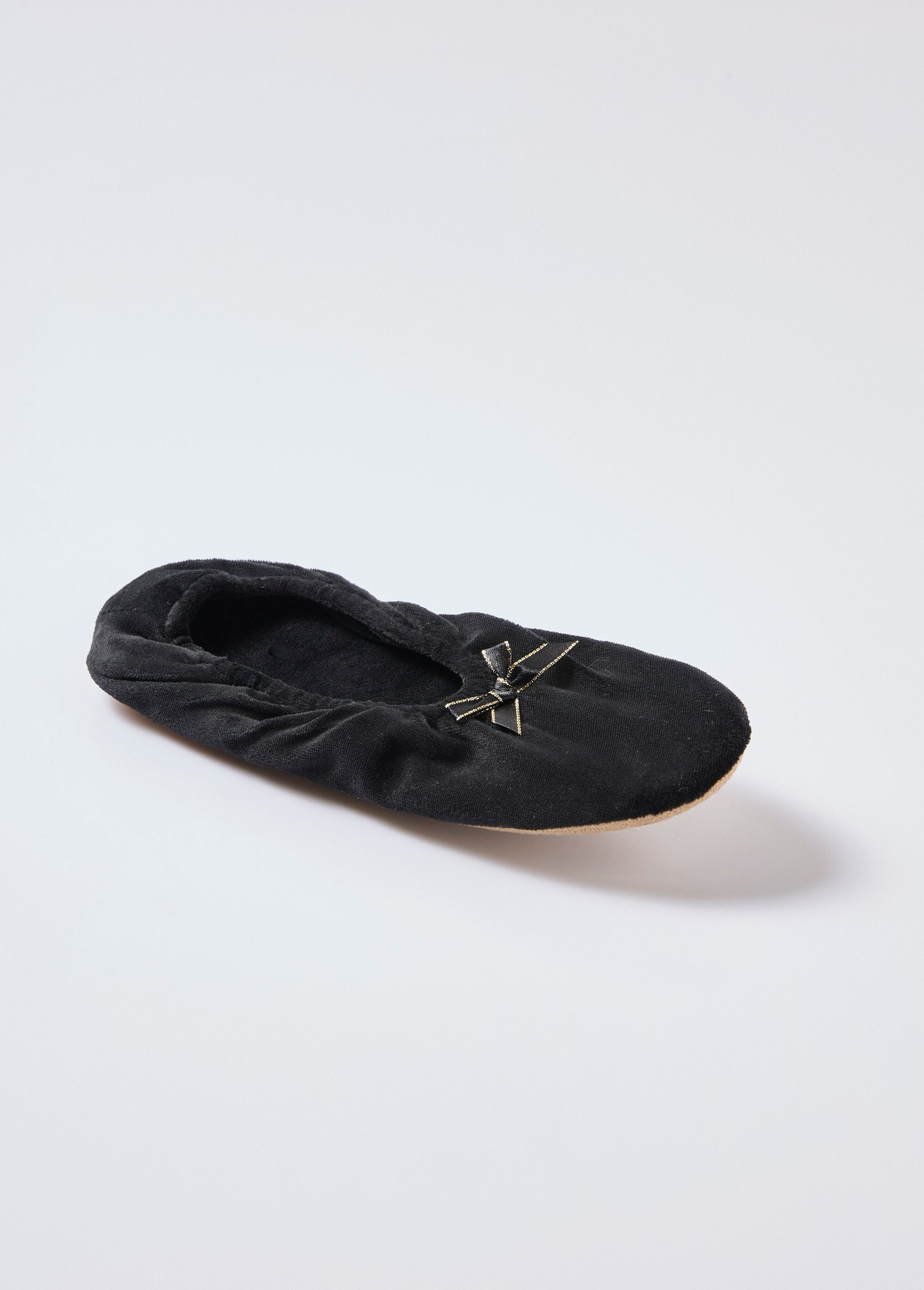 Velvet_ballerina-style_slippers_Black_FA1_slim