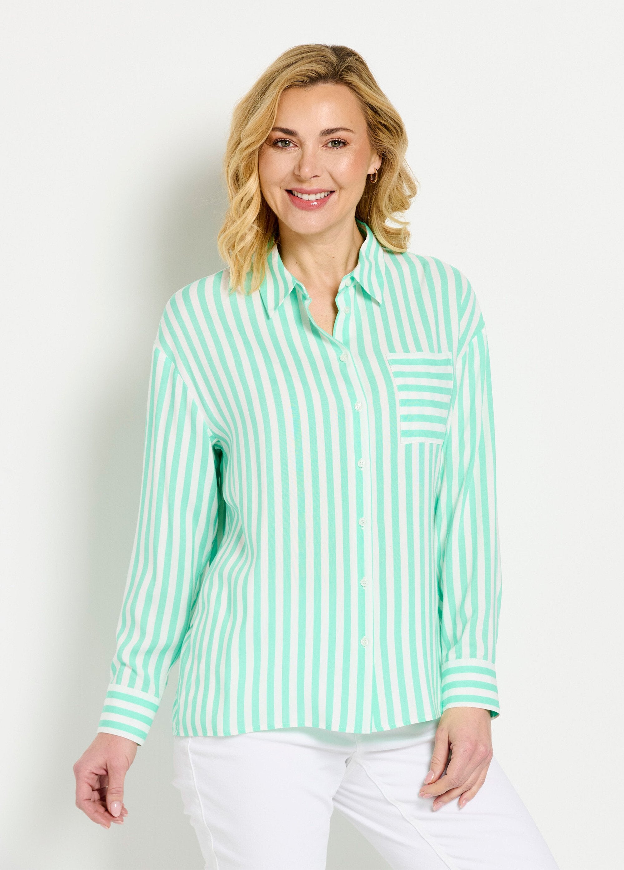 Long_sleeve_striped_flowing_blouse_Green_and_white_FA1_slim