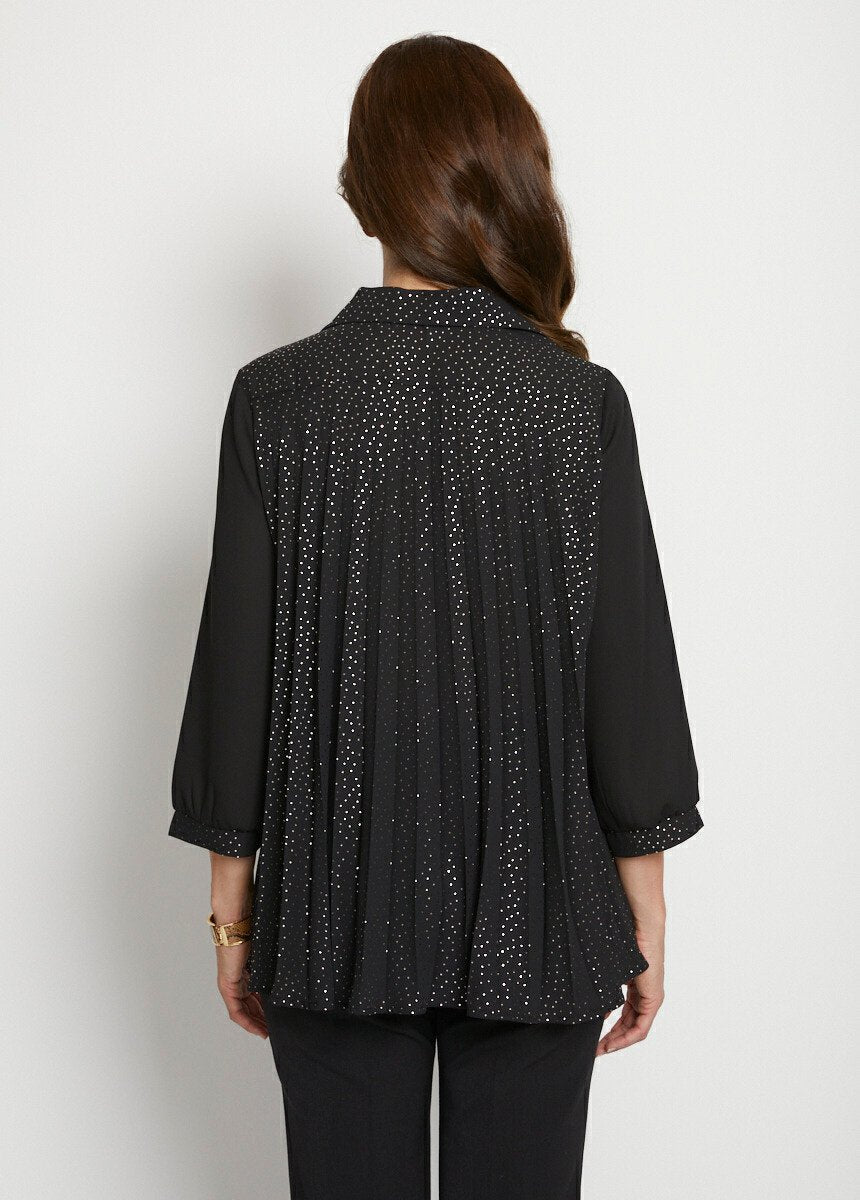 Mid-length_back_pleated_blouse_Black_and_gold_DO1_slim