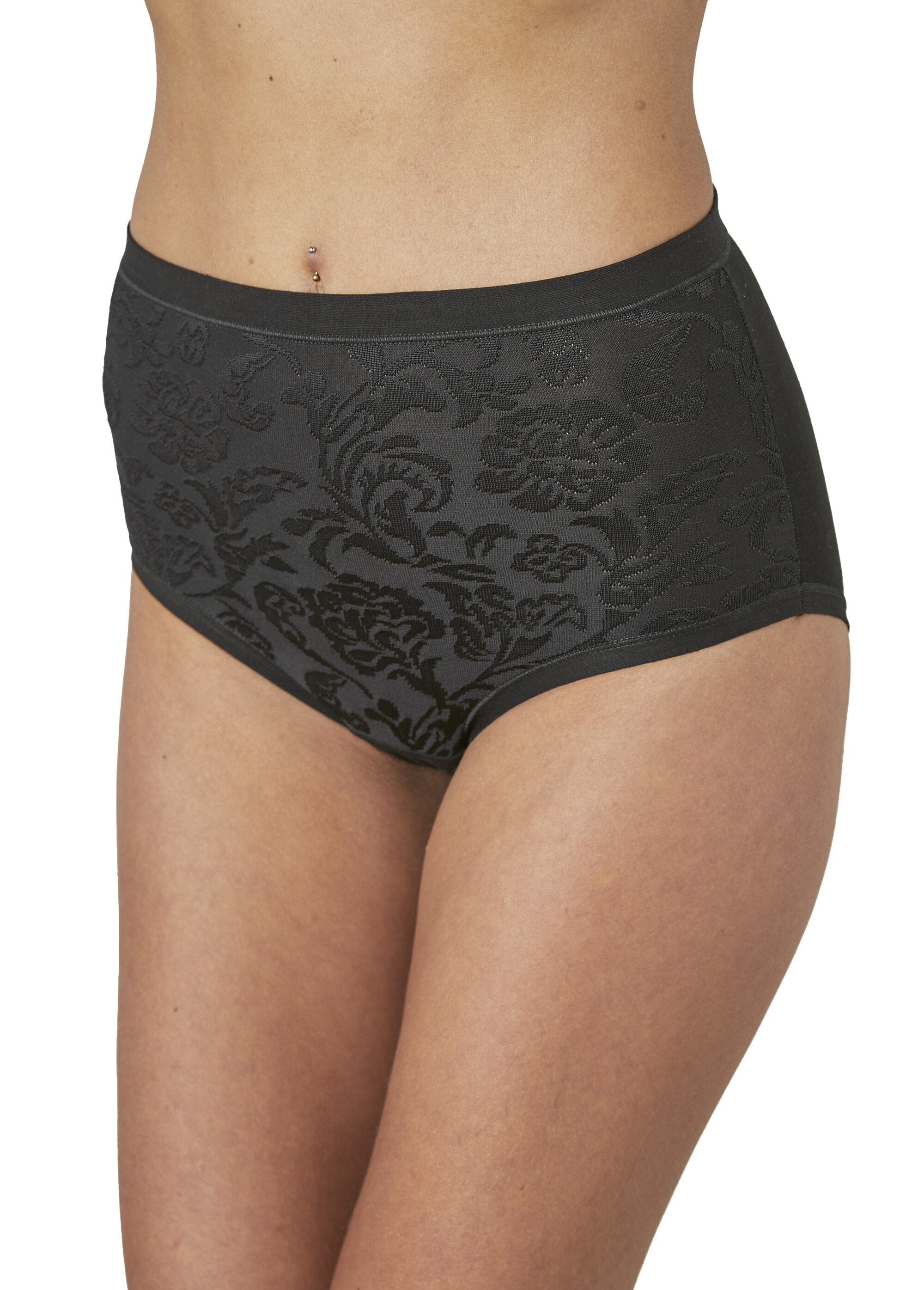 High-waisted_briefs_with_matte/shiny_effect_-_pack_of_2_Black_lot2_DE1_slim