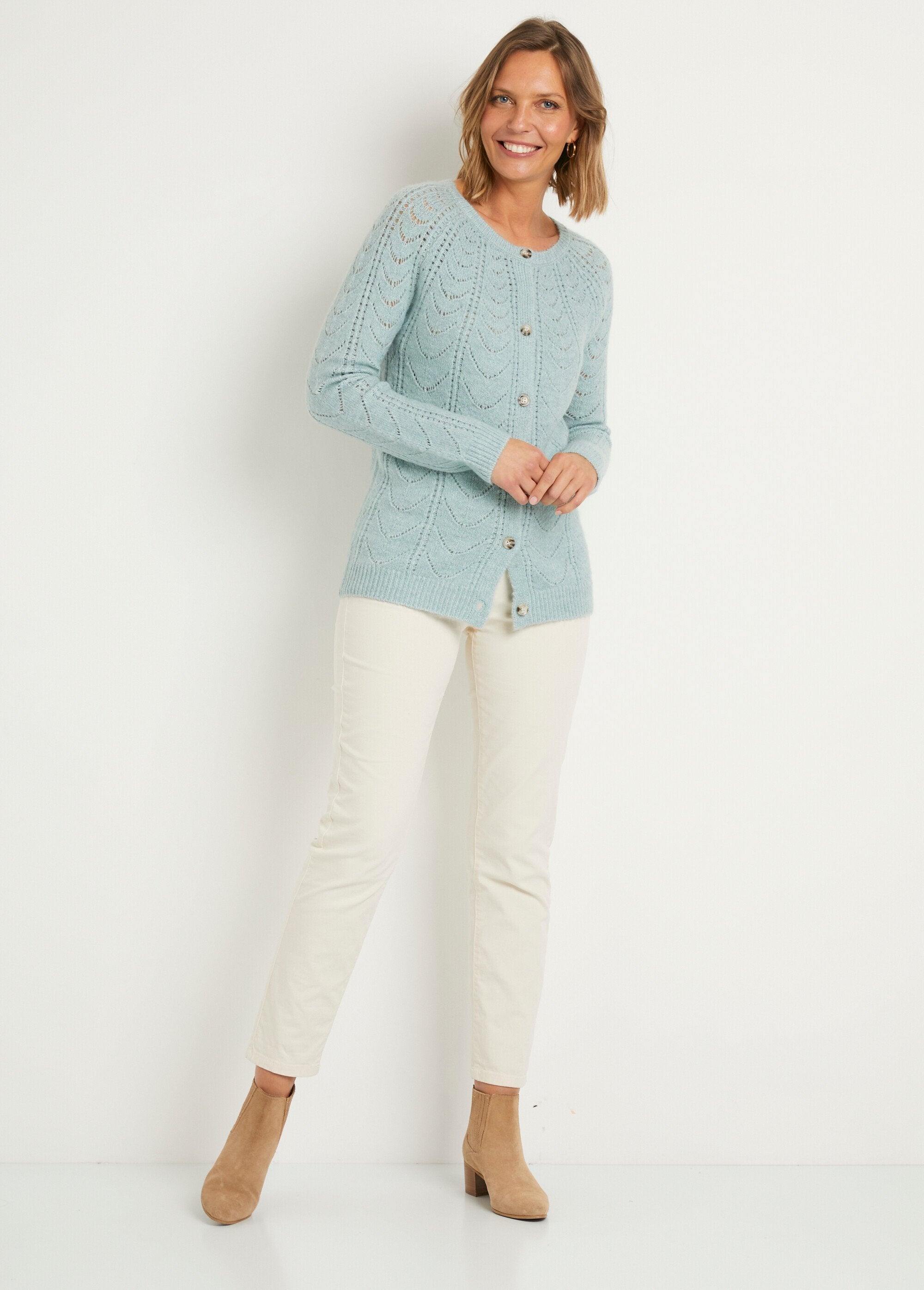 Round-neck_buttoned_cardigan_with_openwork_detailing_Aqua_SF1_slim