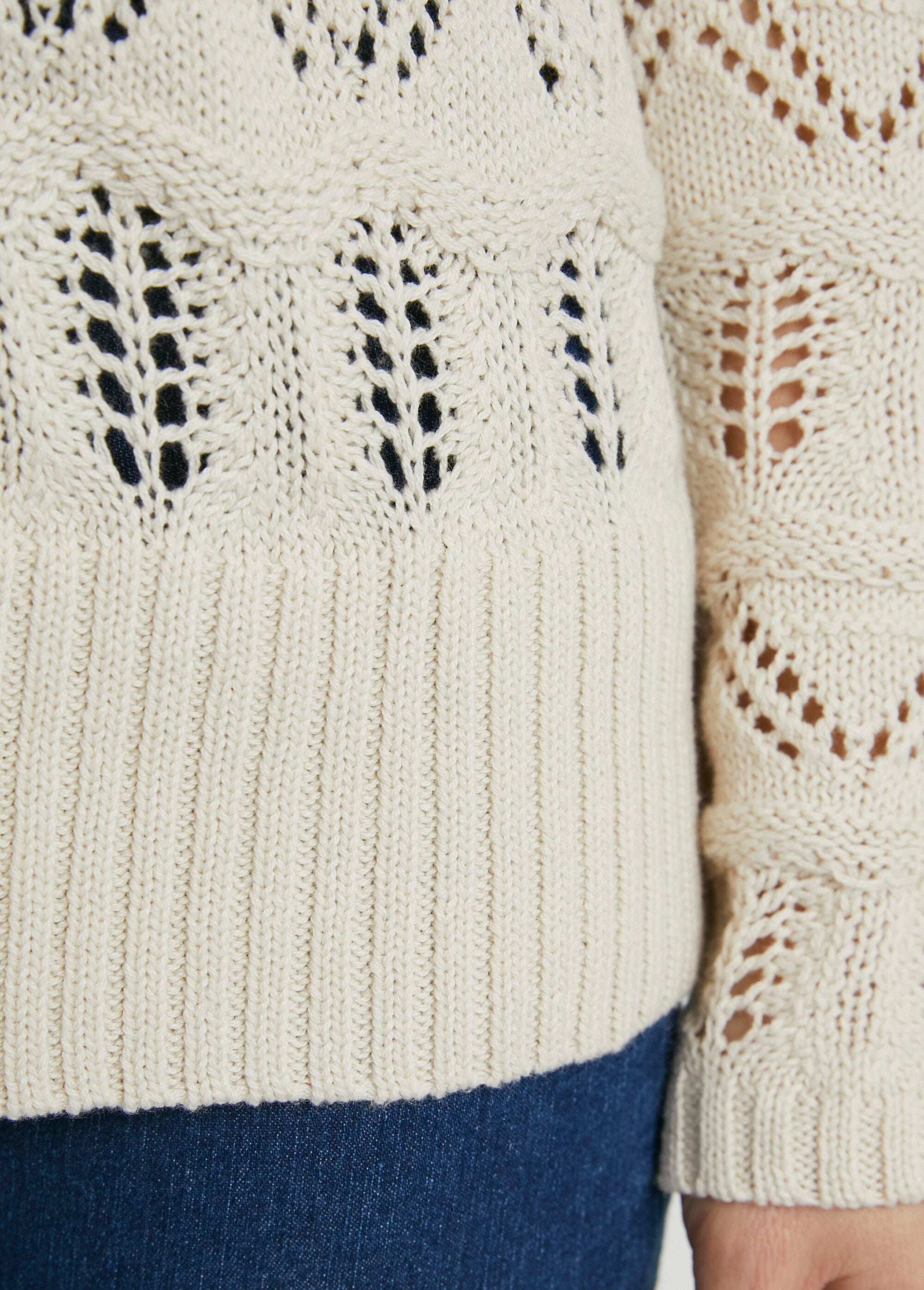 Gilet_court_boutonné_maille_ajourée_Ficelle_DE3_slim