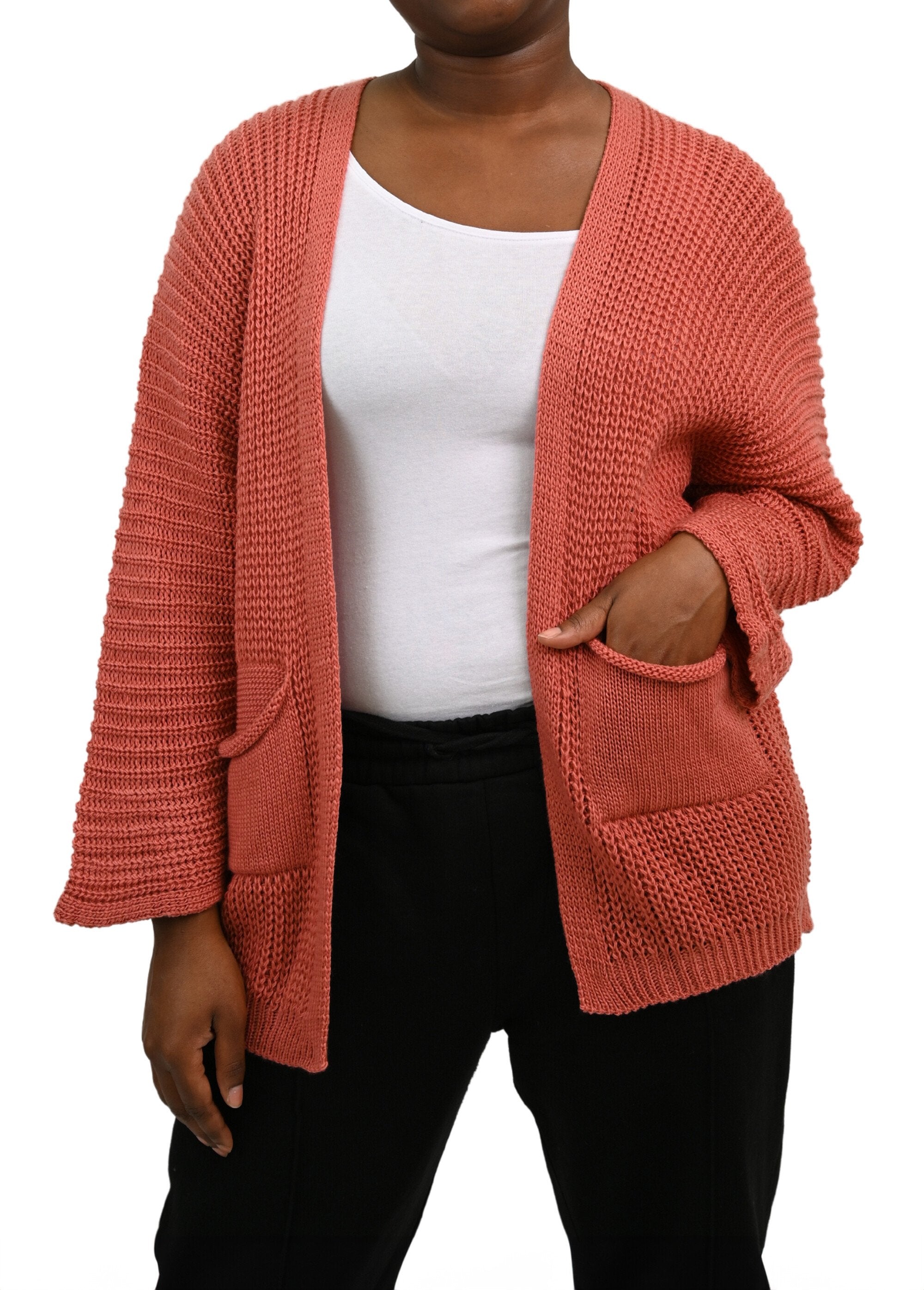 Gilet_long_maille_avec_poches_plaquées_Vieux_rose_FA1_curvy