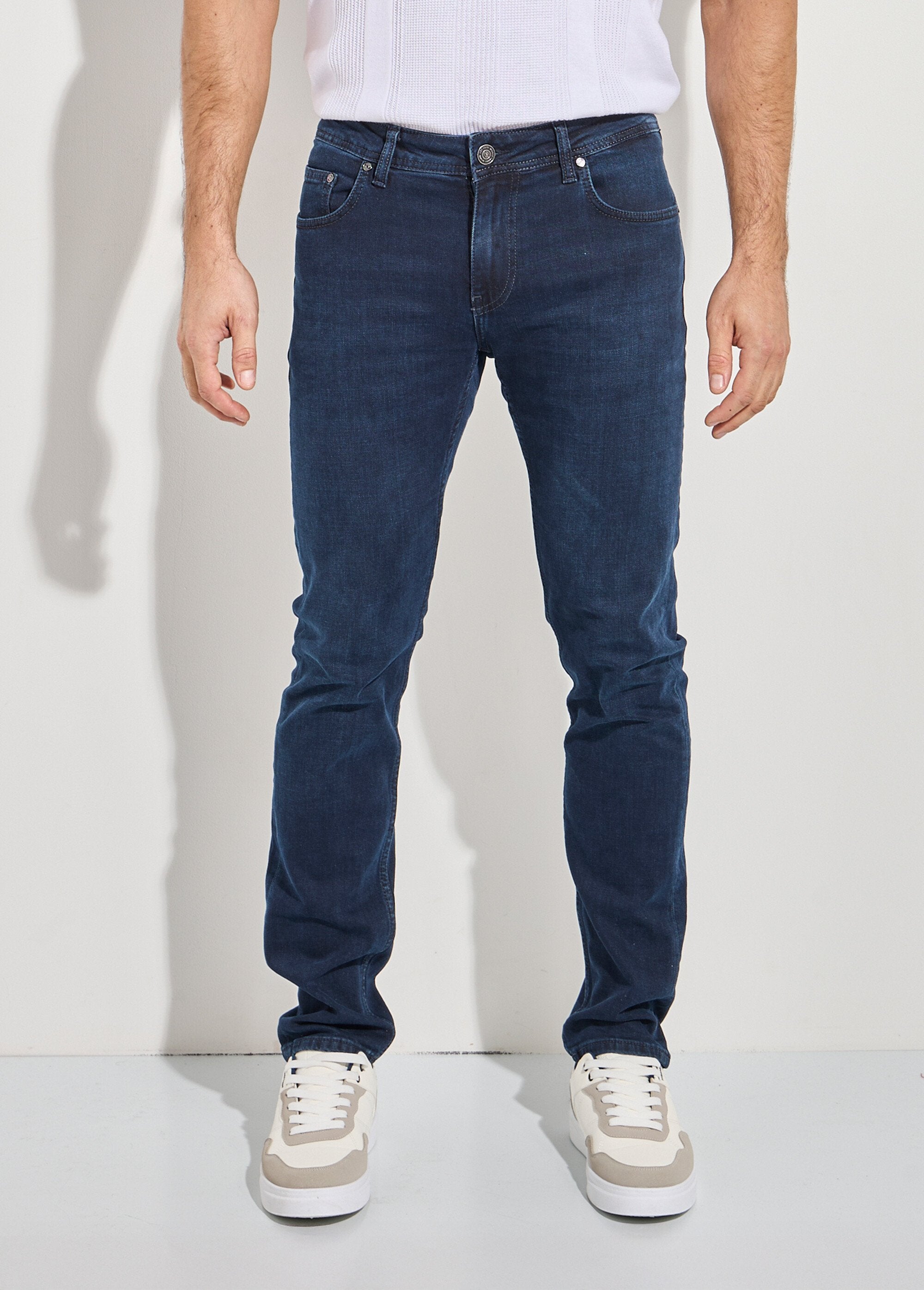Jean_droit_5_poches_denim_stretch_Marine_FA1_slim