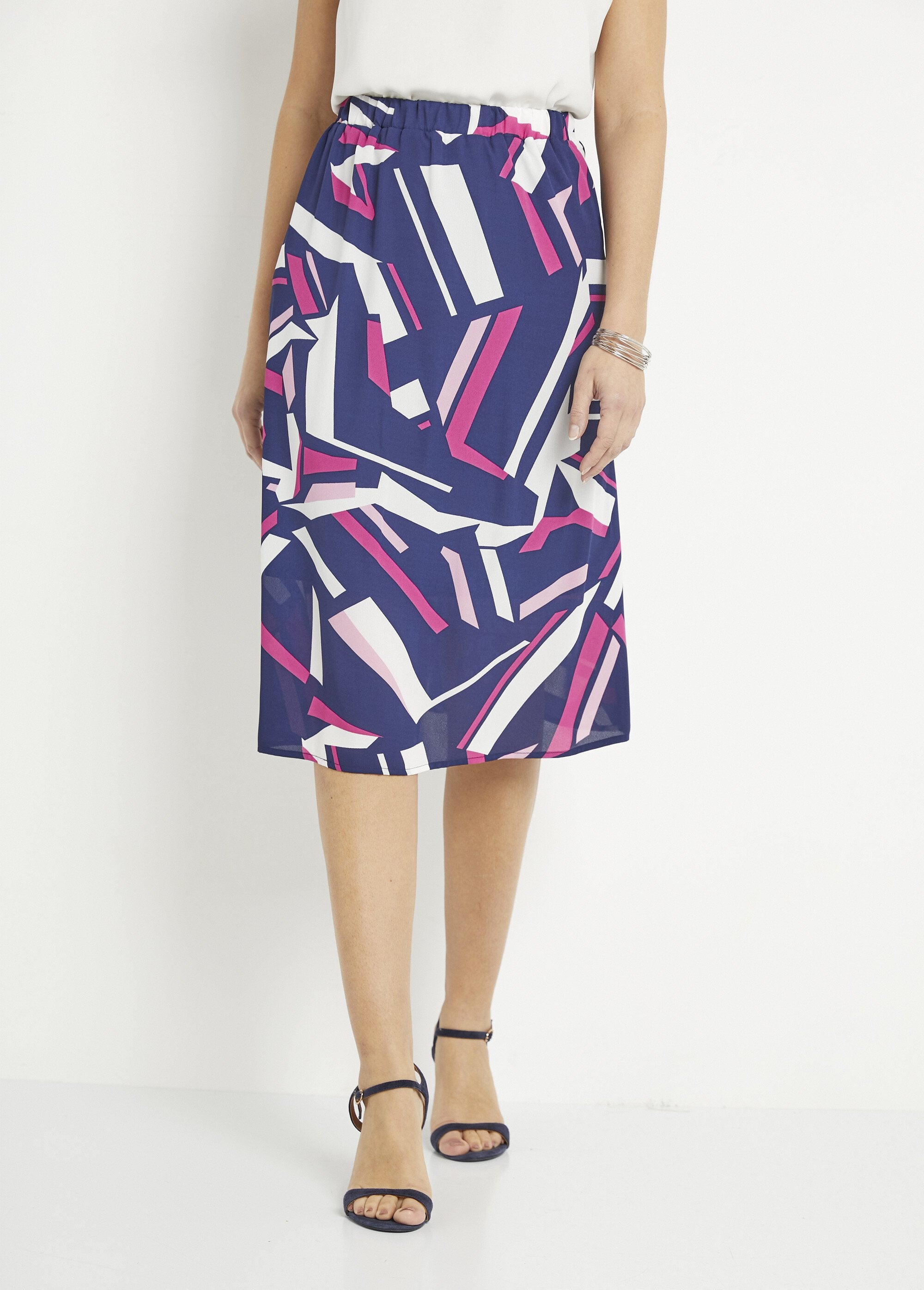 Long_flared_graphic_skirt_with_elasticated_waistband_Navy_and_fuchsia_FA1_slim