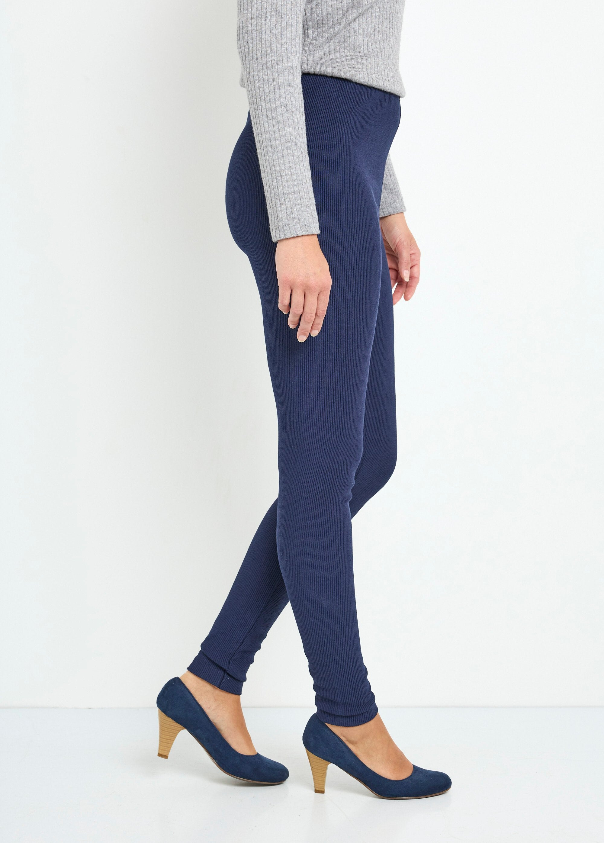 Legging_côtelé_taille_élastiquée_Marine_DR1_slim