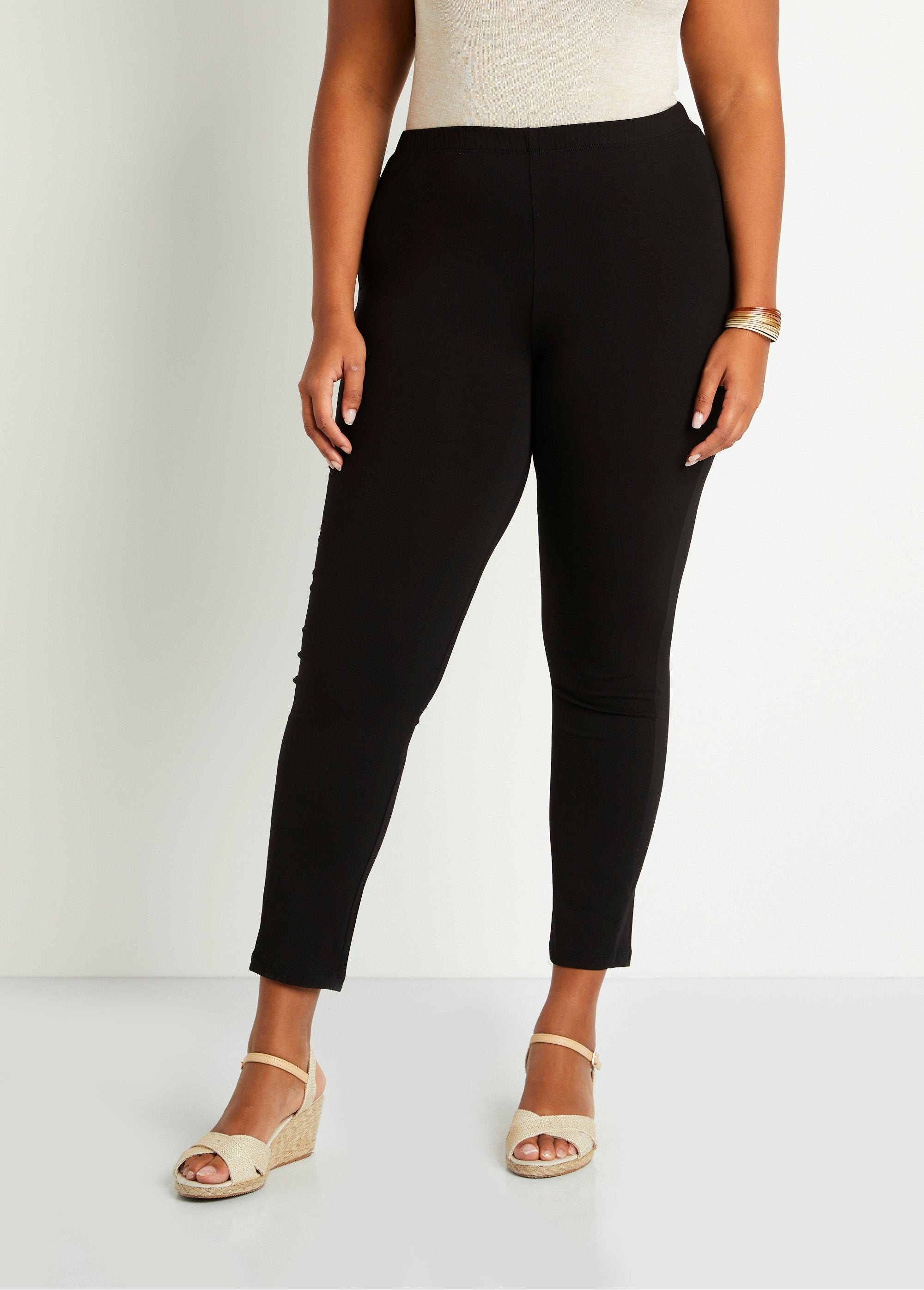 Printed_leggings_with_elasticated_waistband_Plain_black_FA1_curvy