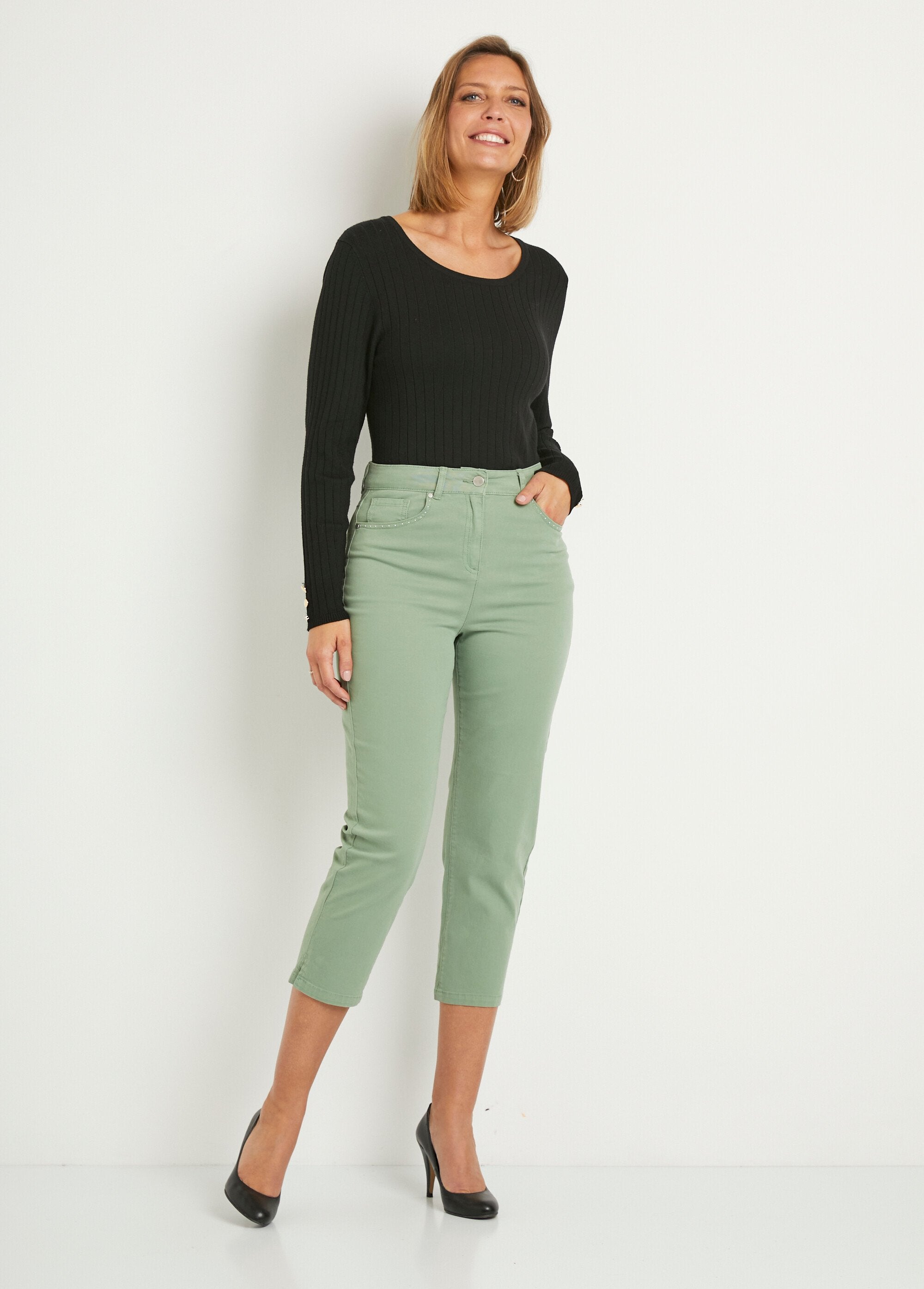 Cropped_pants_with_elasticated_belt_and_5_pockets_Water_green_SF1_slim