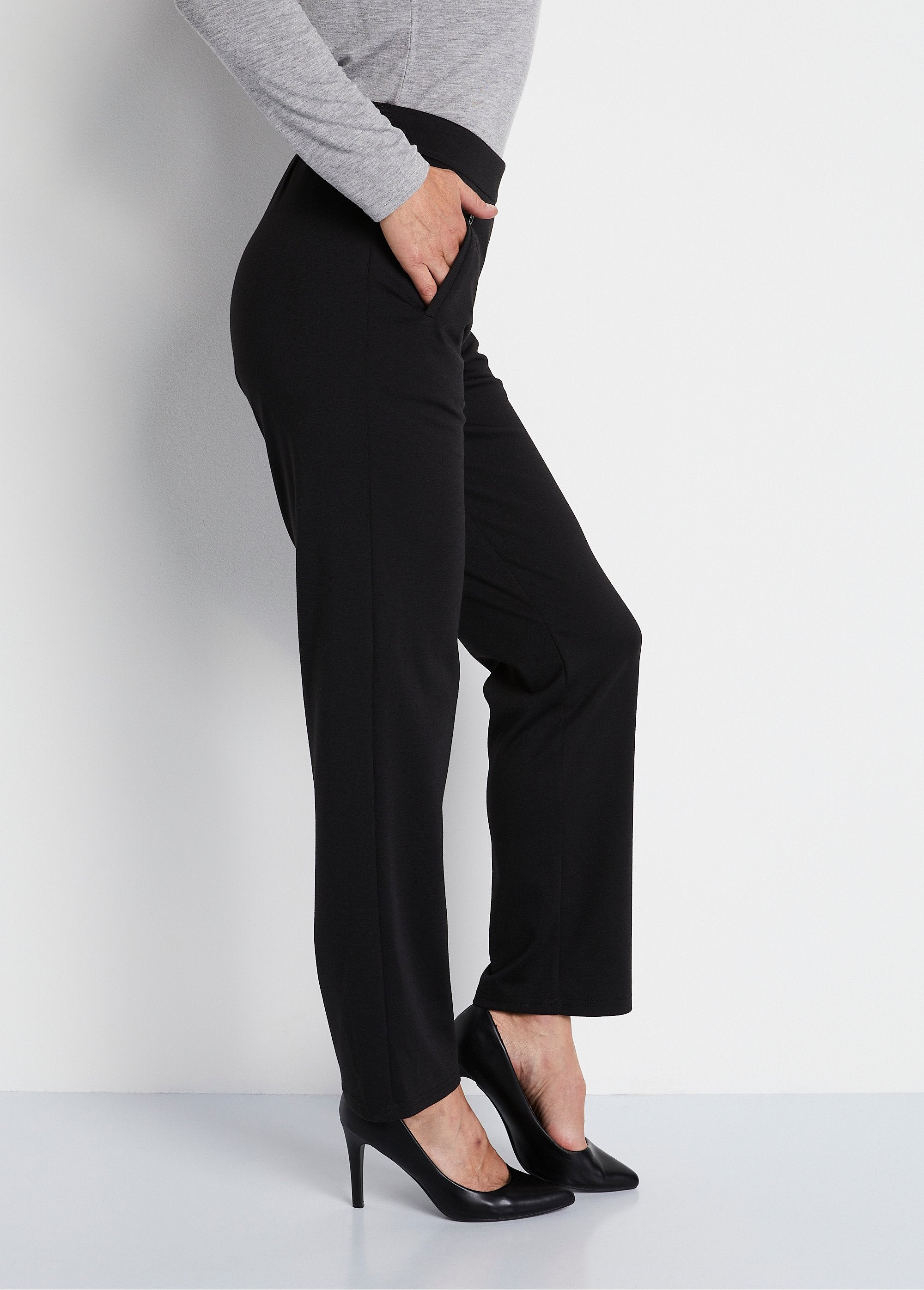 Straight_pants_with_semi-elasticated_waist_Plain_black_DR1_slim