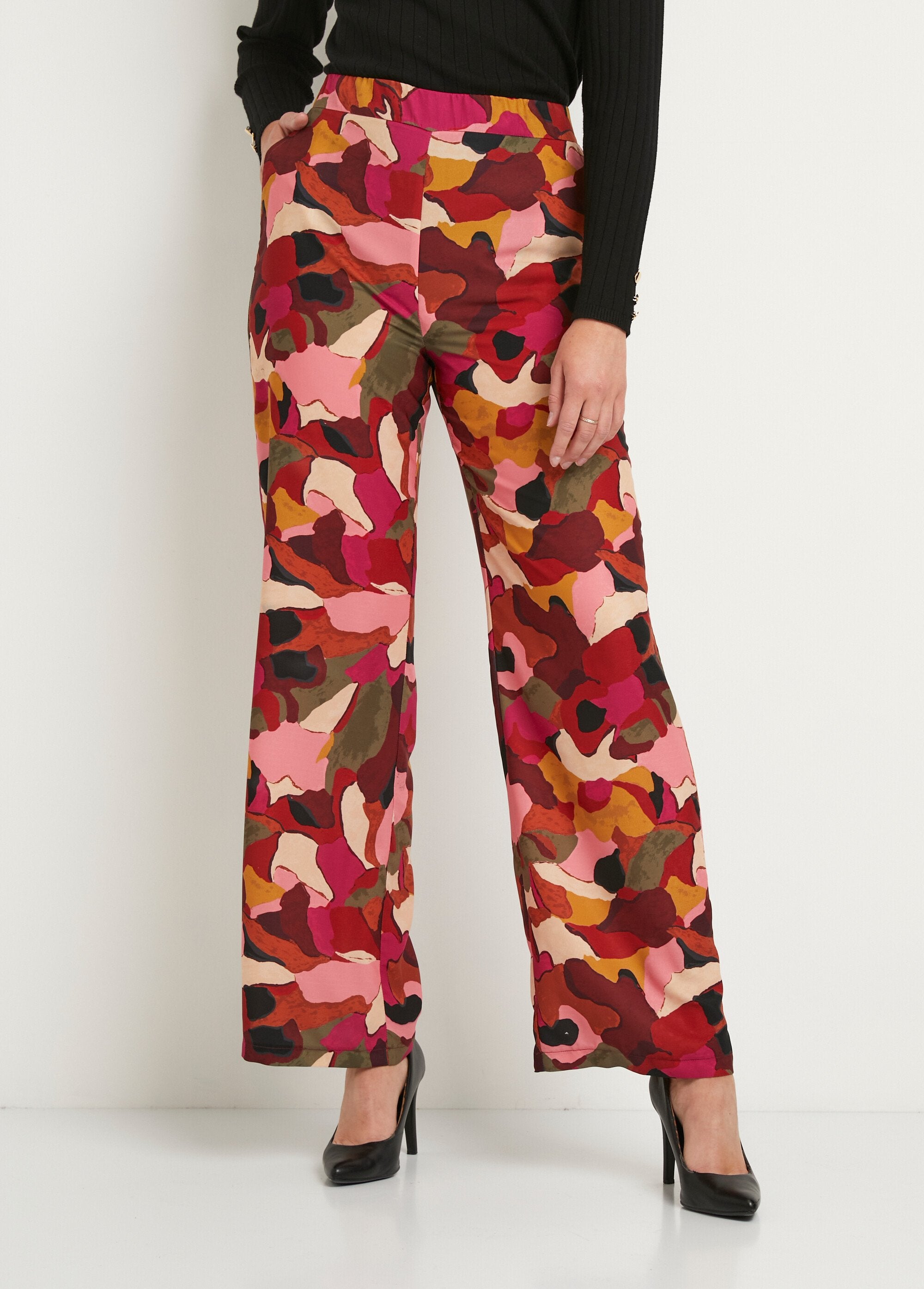 Printed_wide-leg_pants_with_semi-elasticated_waistband_Pink_and_brown_FA1_slim