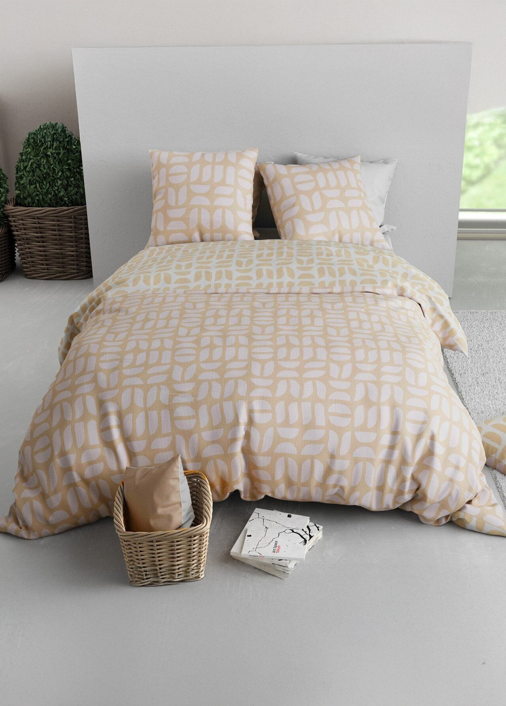 Romy_double_polycotton_bed_linen_set_White_and_beige_DE2_slim