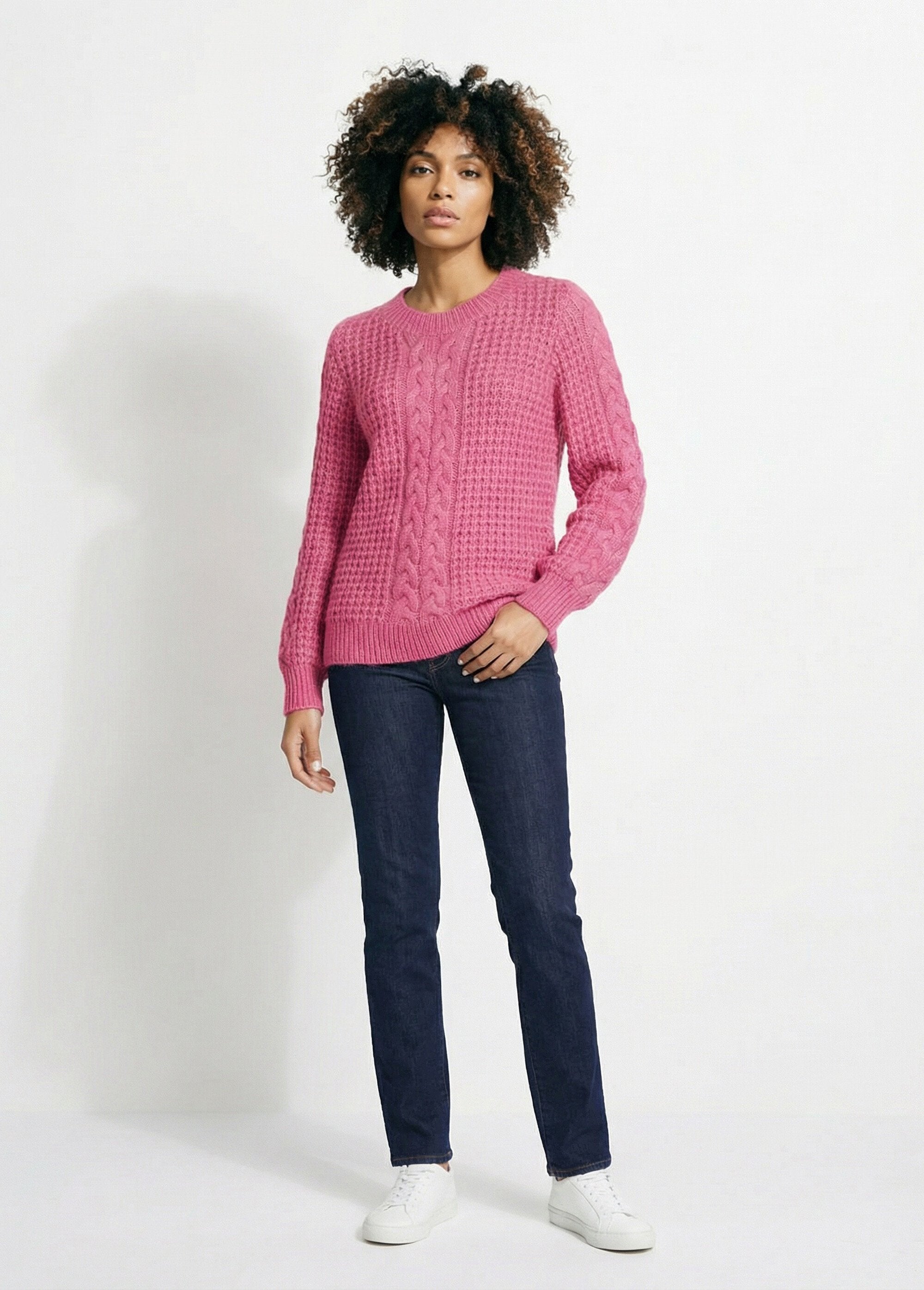 Warm_round_neck_fancy_soft_knit_sweater_Raspberry_SF1_slim