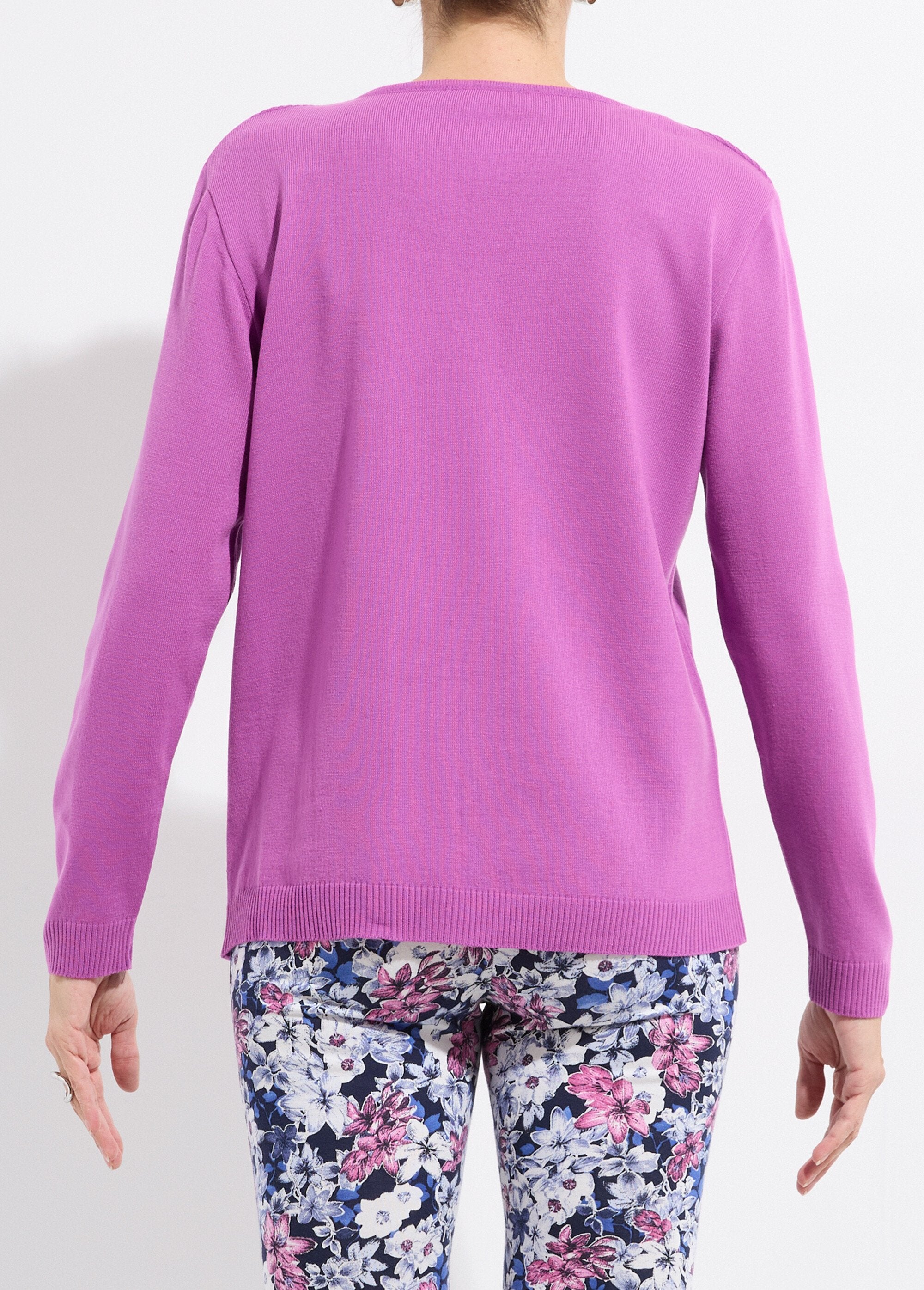 Pull_fin_col_V_manches_longues_Magenta_DO1_slim