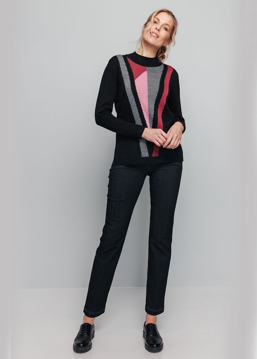 High-neck_jacquard_tunic_sweater_Black_and_pink_SF1_slim