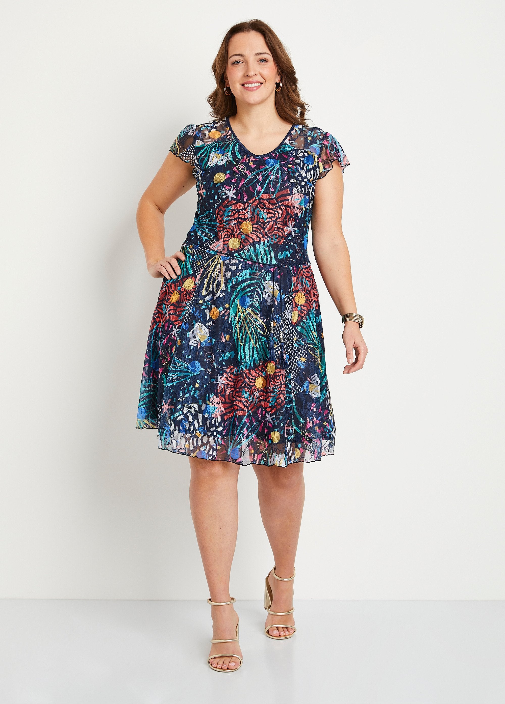 Short_printed_lace_dress_Multicolor_FA1_curvy