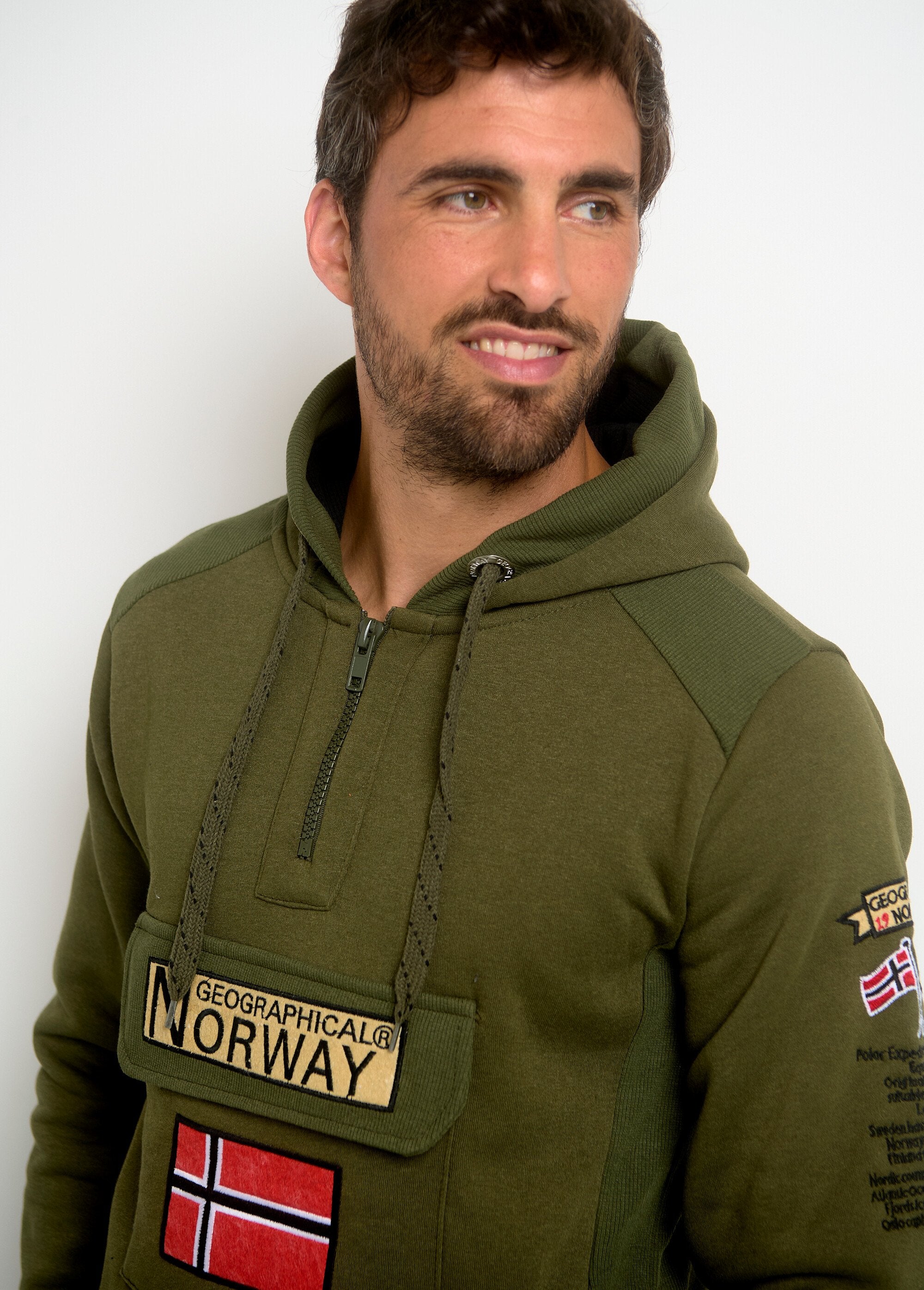 Long_sleeve_half_zip_hoodie_Khaki_DE1_slim