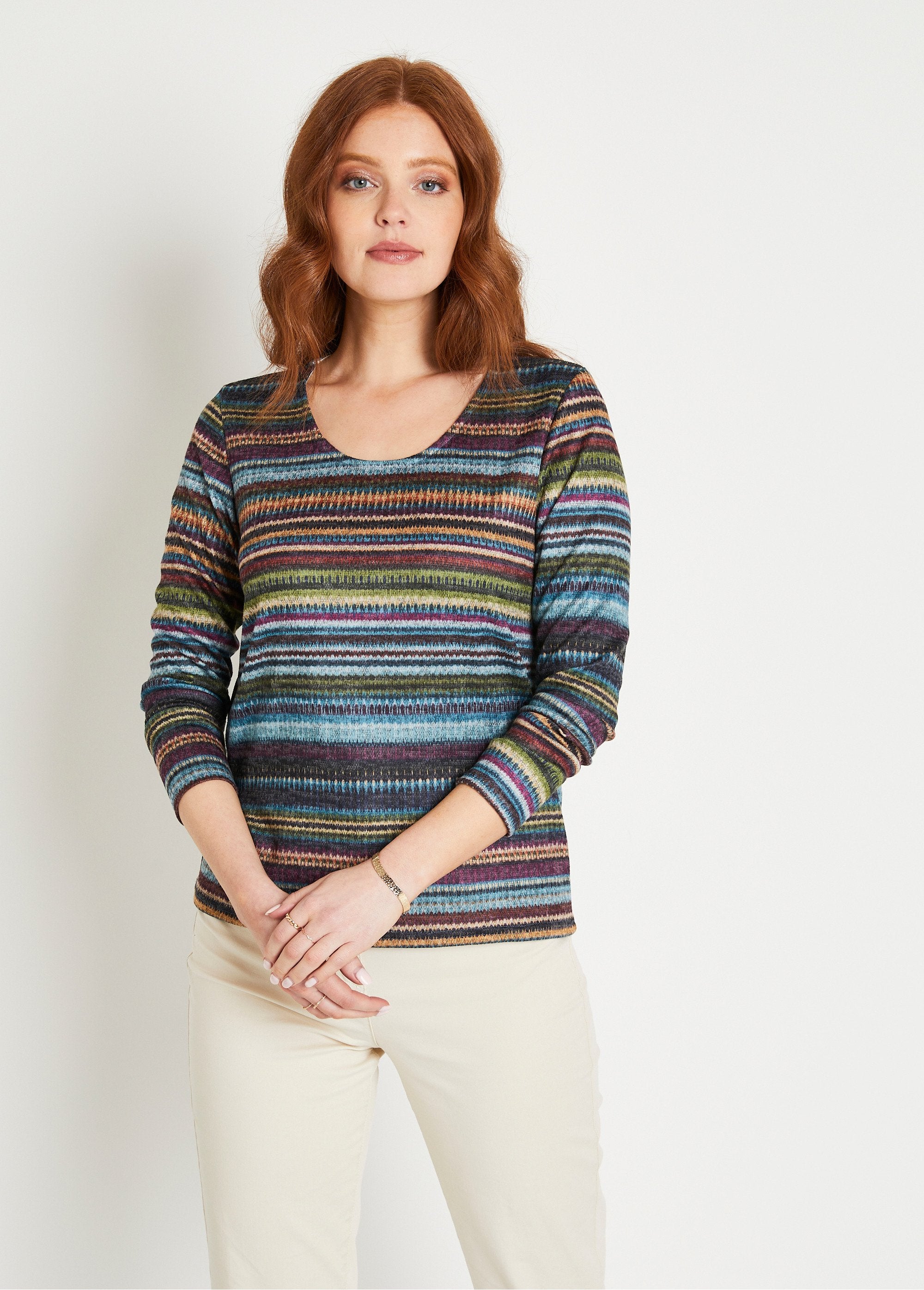 Warm_striped_T-shirt_round_neck_long_sleeves_Blue_and_parma_FA1_slim