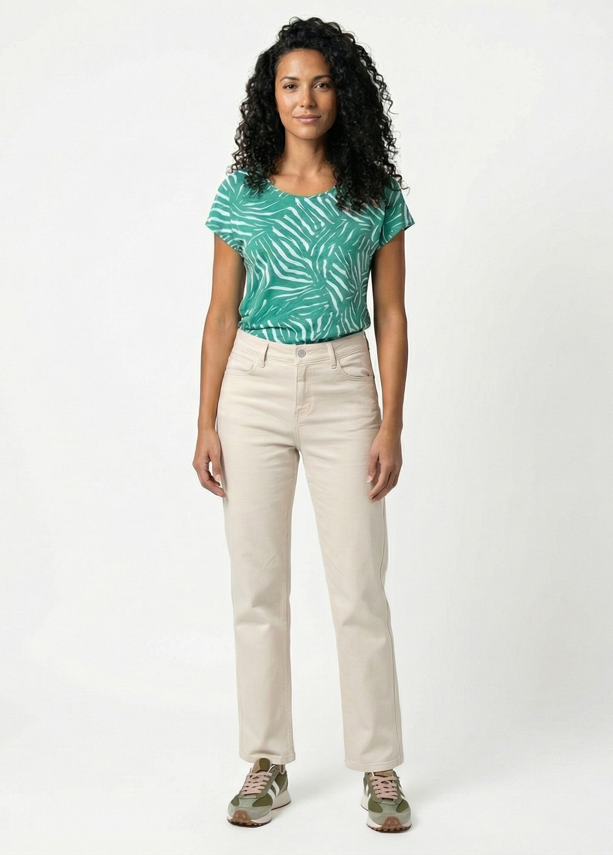 short-sleeved_round_neck_printed_T-shirt_Green_SF1_slim