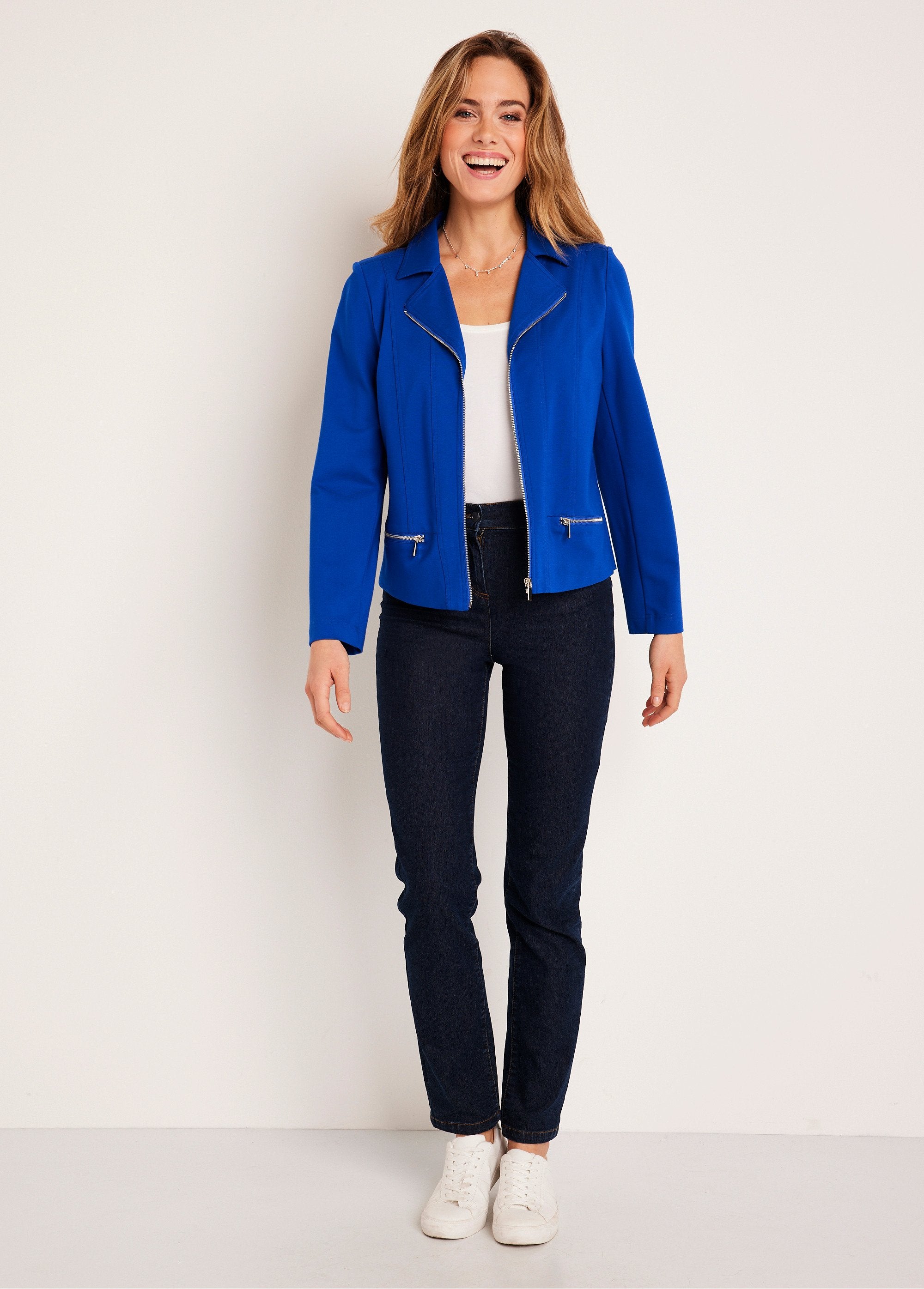 Short_straight_zipped_knitted_jacket_Hard_blue_SF1_slim