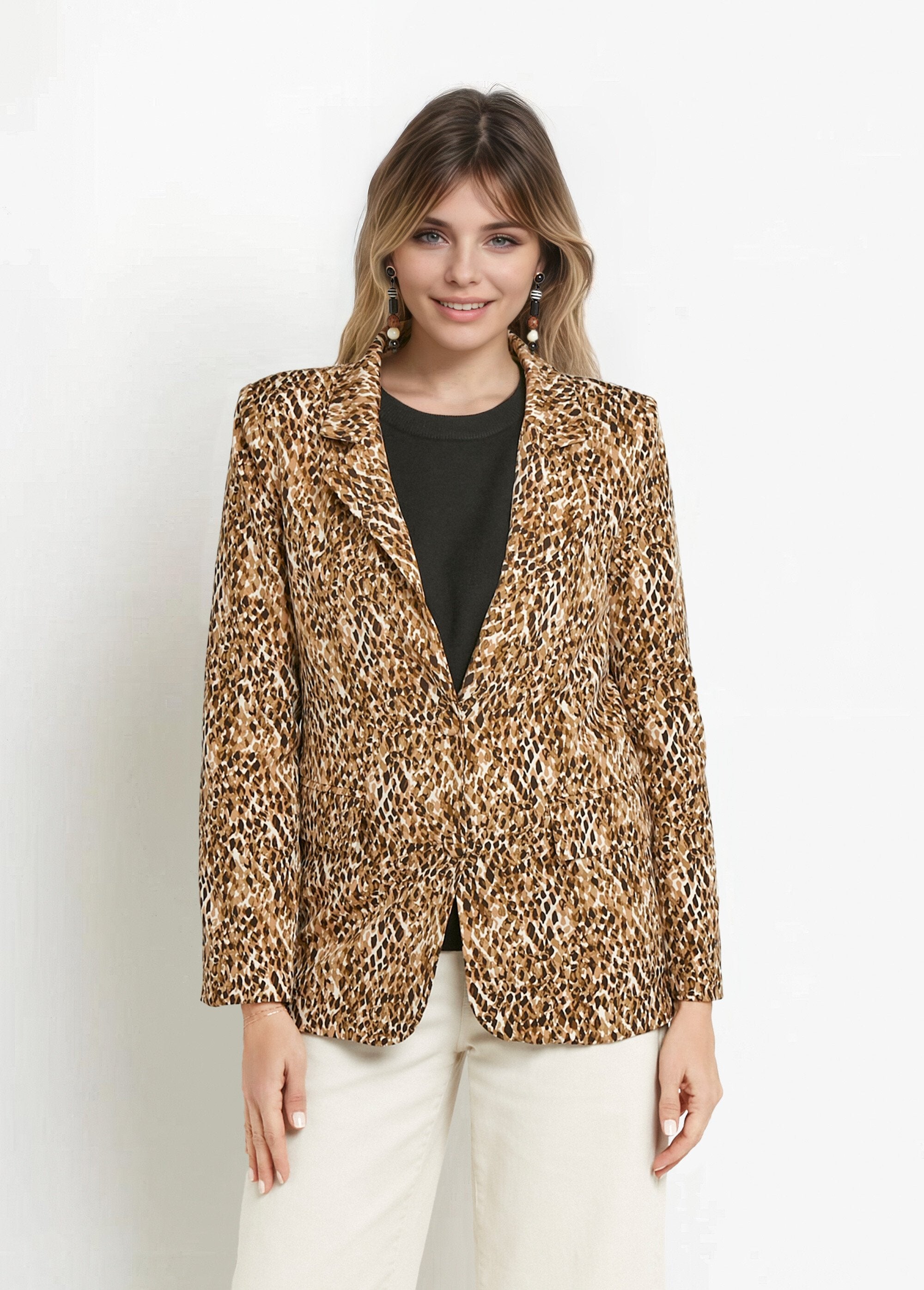 Arty_print_jacket,_tailored_collar_Camel_prints_FA1_slim