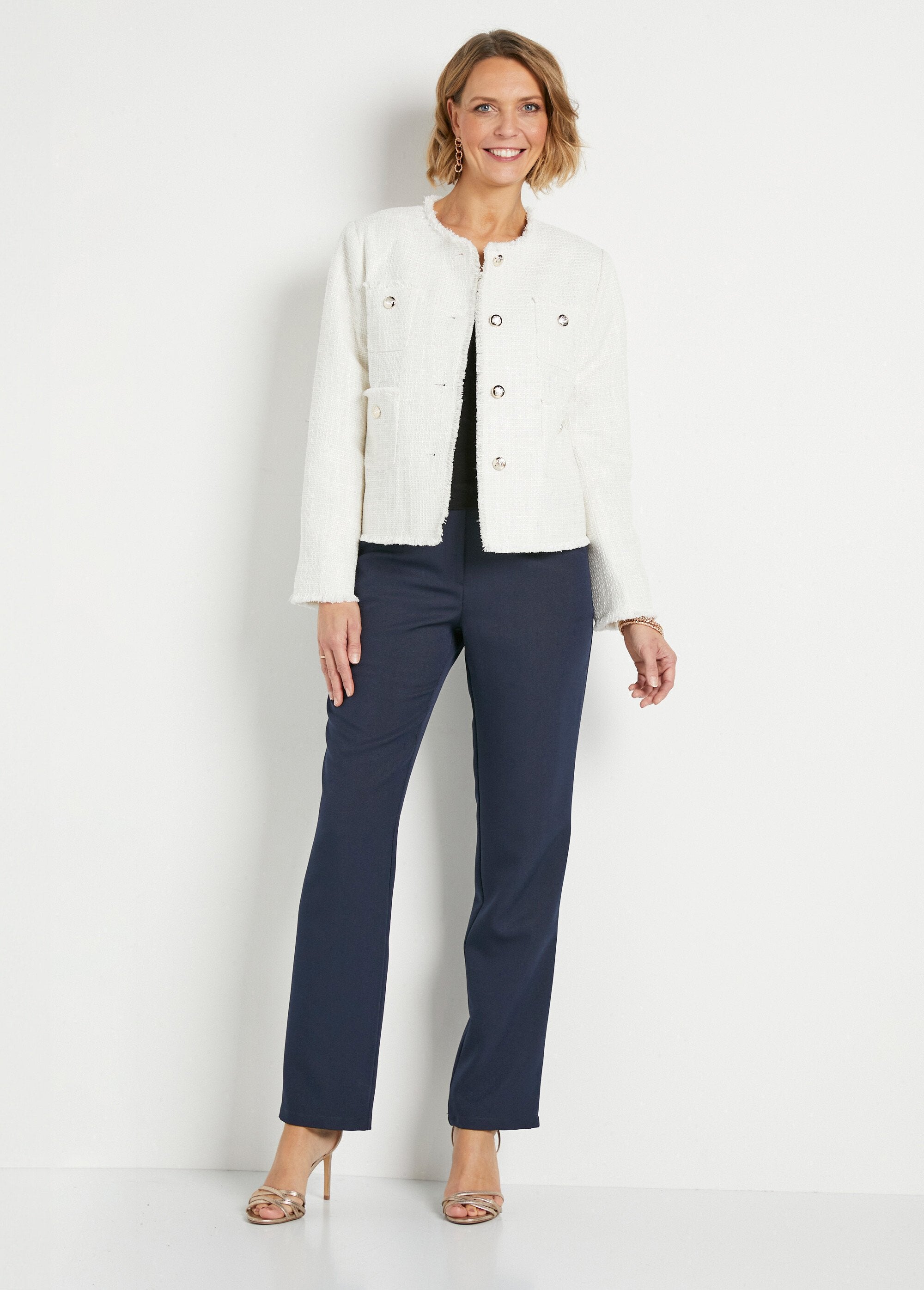 Short_buttoned_collarless_jacket_in_plain_woven_fabric_Ecru_SF1_slim